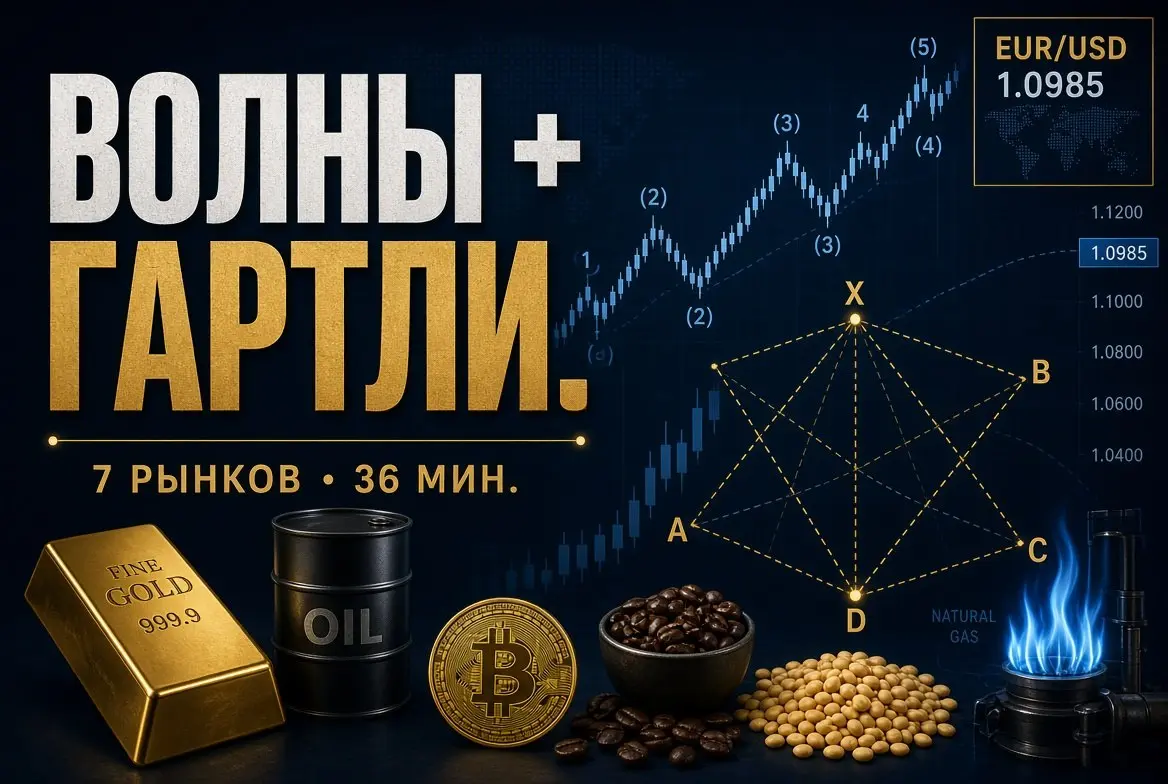 36 минут. Сначала книга — потом рынок.
Смотреть:YouTube / RuTube / VK Видео
Разобрал Bitcoin, золото, Brent, кофе, сою, природный газ и EUR/USD на данных момента записи | Сетка — социальная сеть от hh.ru