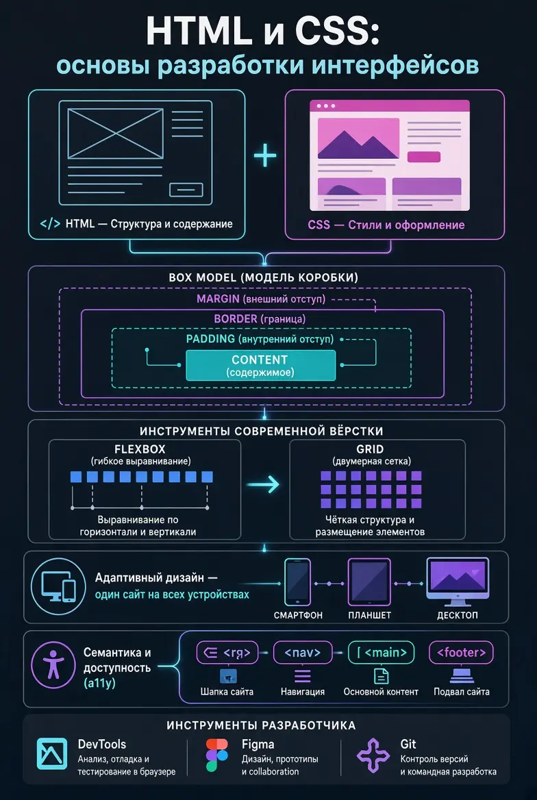 📱 HTML и CSS: основы разработки интерфейсов | Сетка — социальная сеть от hh.ru
