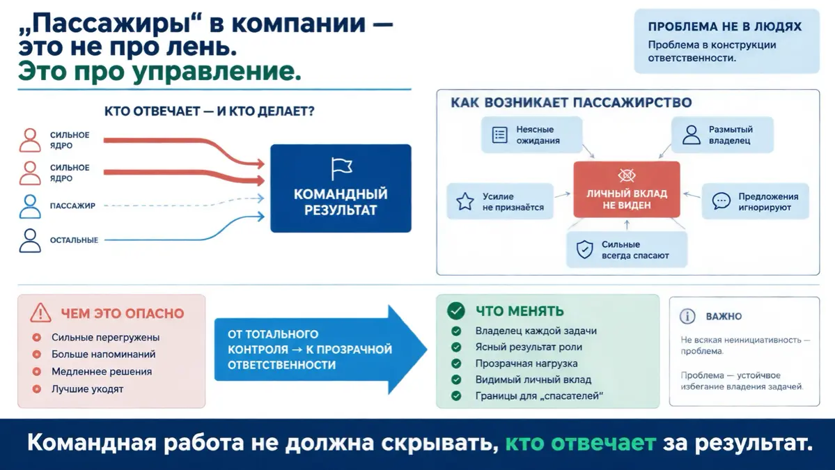 🎯 «Пассажиры» в компании — это не про лень | Сетка — социальная сеть от hh.ru