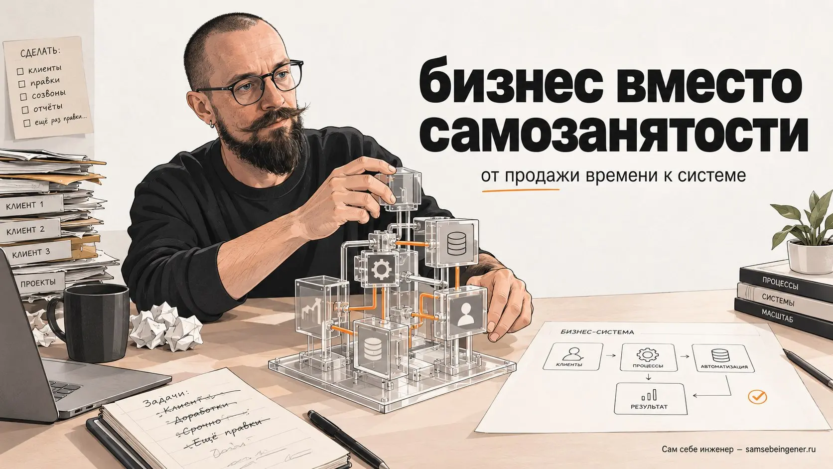 Кто вы на самом деле: самозанятый или солопренер и как работать на себя?
Солопренерство – это не фриланс, а инженерная сборка микробизнеса, где алгоритмы заменяют штатных сотрудников | Сетка — социальная сеть от hh.ru