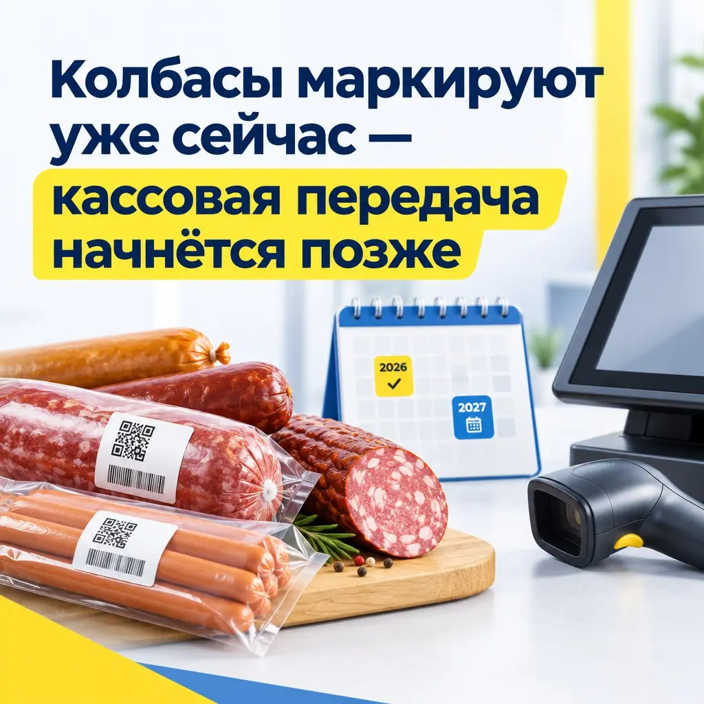Колбасы маркируют уже сейчас — кассовая передача начнётся позже
С 1 октября 2026 года обязательная маркировка действует для колбасных изделий в потребительской упаковке | Сетка — социальная сеть от hh.ru