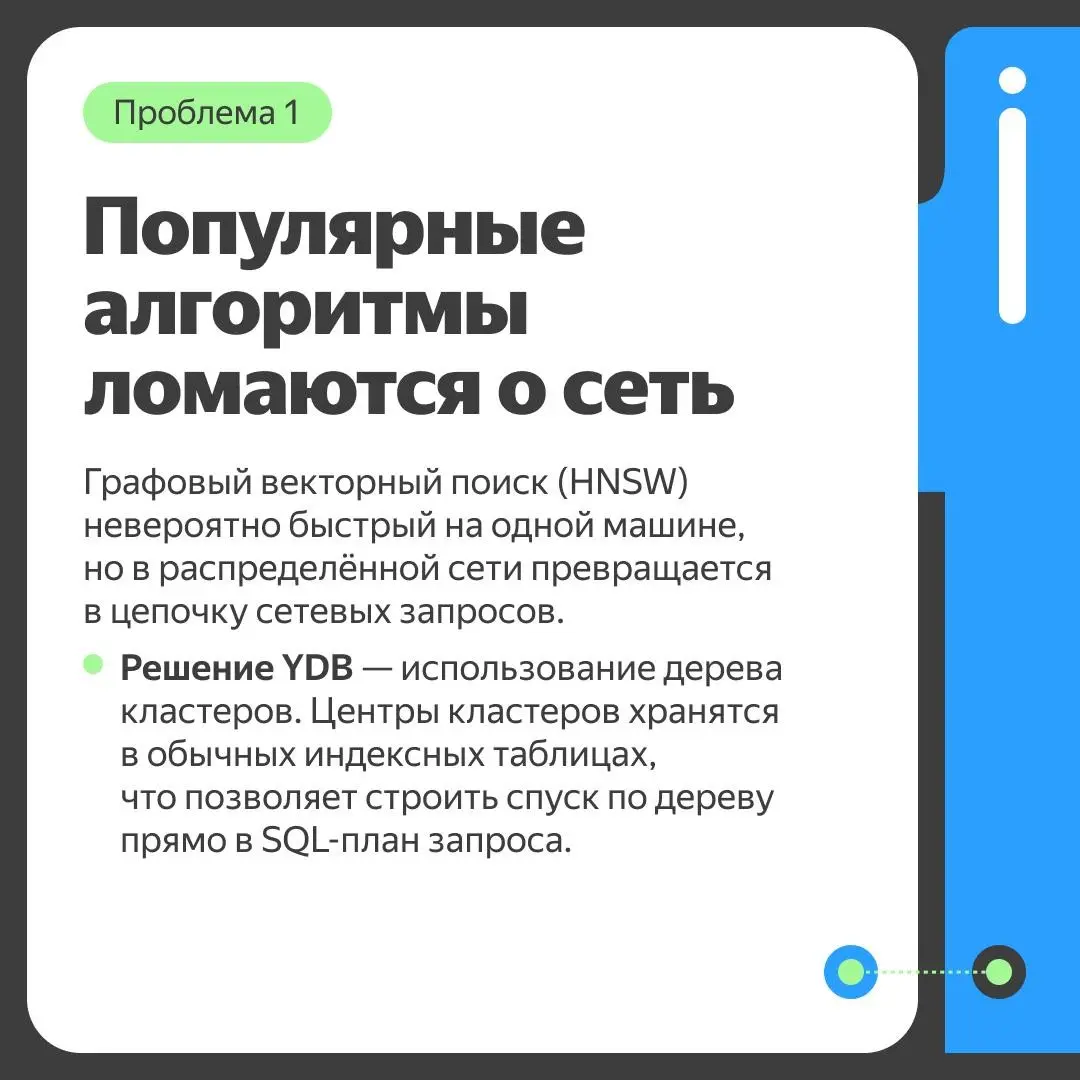 🔍 Как превратить векторный поиск в часть распределённой базы данных?
Мы внедрили гибридный поиск в YDB — и стали первой СУБД в России, в которой он работает в распределённой архитектуре | Сетка — социальная сеть от hh.ru