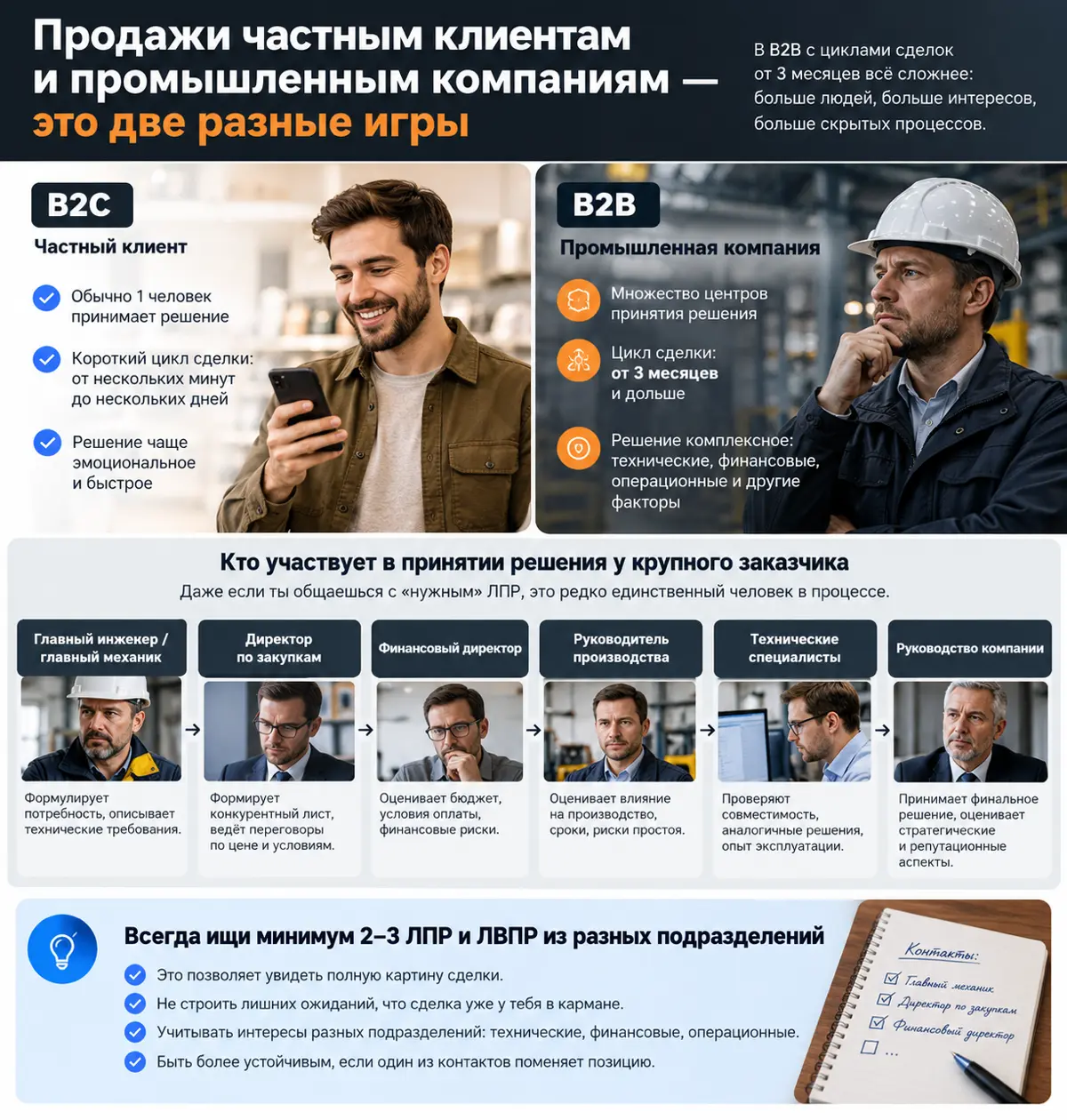 Одного ЛПР в промышленном B2B почти всегда мало! | Сетка — социальная сеть от hh.ru