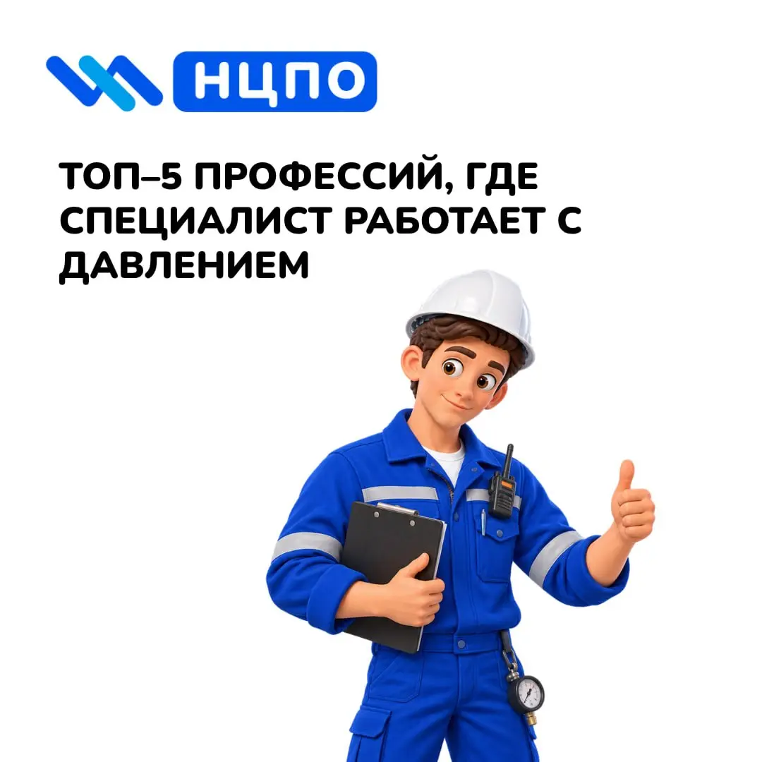 🧭 ТОП–5 профессий, где специалист работает с давлением
Давление влияет на работу оборудования, безопасность людей и стабильность процесса. Поэтому за показателями нужно следить внимательно | Сетка — социальная сеть от hh.ru