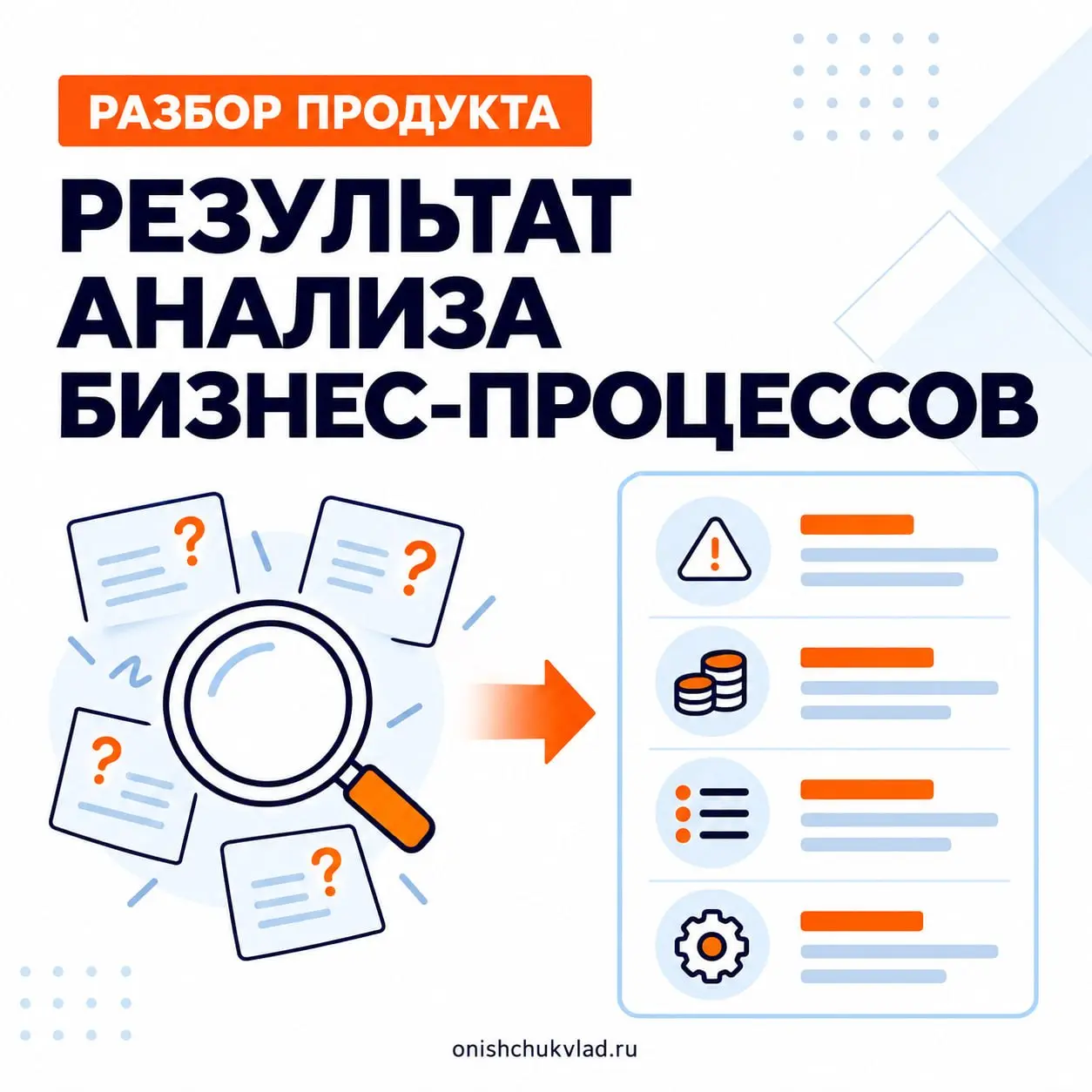 Мне задали вопрос: а что конкретно должно остаться у руководителя после анализа бизнес-процесса?
Хороший вопрос. Потому что просто обсудить ситуацию и собрать ответы — недостаточно | Сетка — социальная сеть от hh.ru