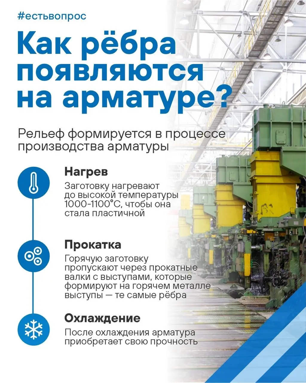 ⚙Как на арматуре появляются рёбра? Для чего они нужны?
Сегодня рассказывает о том, как именно формируется тот самый узнаваемый рельеф на стальной арматуре.🔥 | Сетка — социальная сеть от hh.ru
