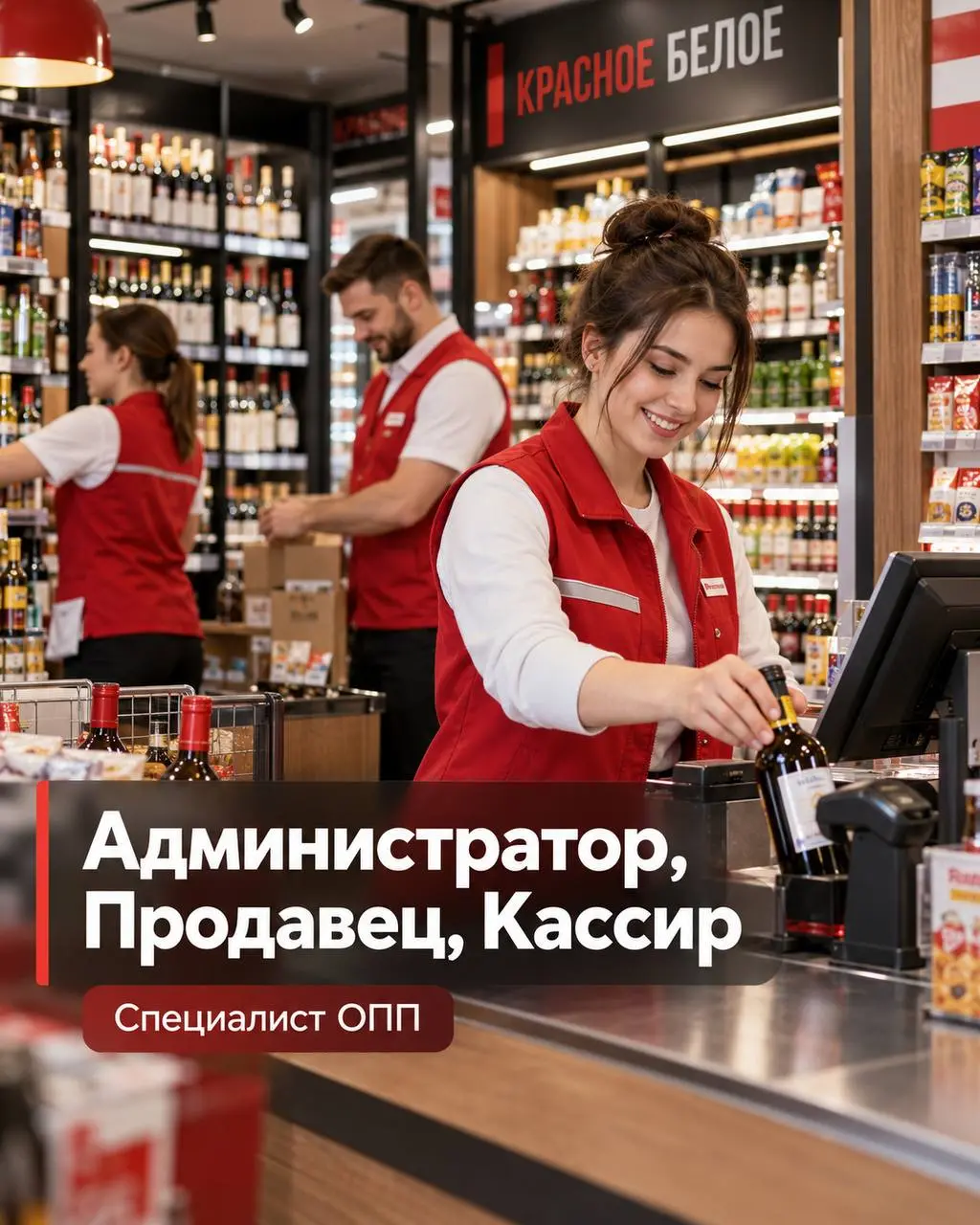 1️⃣АДМИНИСТРАТОР,
2️⃣ПРОДАВЕЦ,
3️⃣КАССИР,
4️⃣СПЕЦИАЛИСТ ОПП
85 000₽ - 160 000₽
КРАСНОЕ БЕЛОЕ
• Москва, м | Сетка — социальная сеть от hh.ru