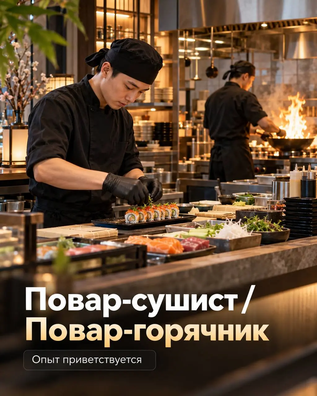 1️⃣ПОВАР-СУШИСТ,
2️⃣ПОВАР-ГОРЯЧНИК
6 000₽/смена - 6 500₽/смена
Корнер паназиатской кухни
• Москва, м | Сетка — социальная сеть от hh.ru