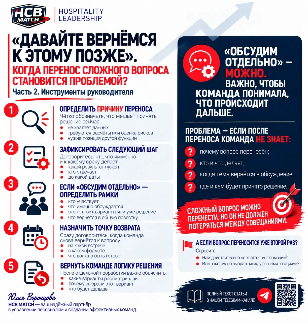 «Давайте вернёмся к этому позже». Когда перенос сложного вопроса становится проблемой? Часть 2 | Сетка — социальная сеть от hh.ru