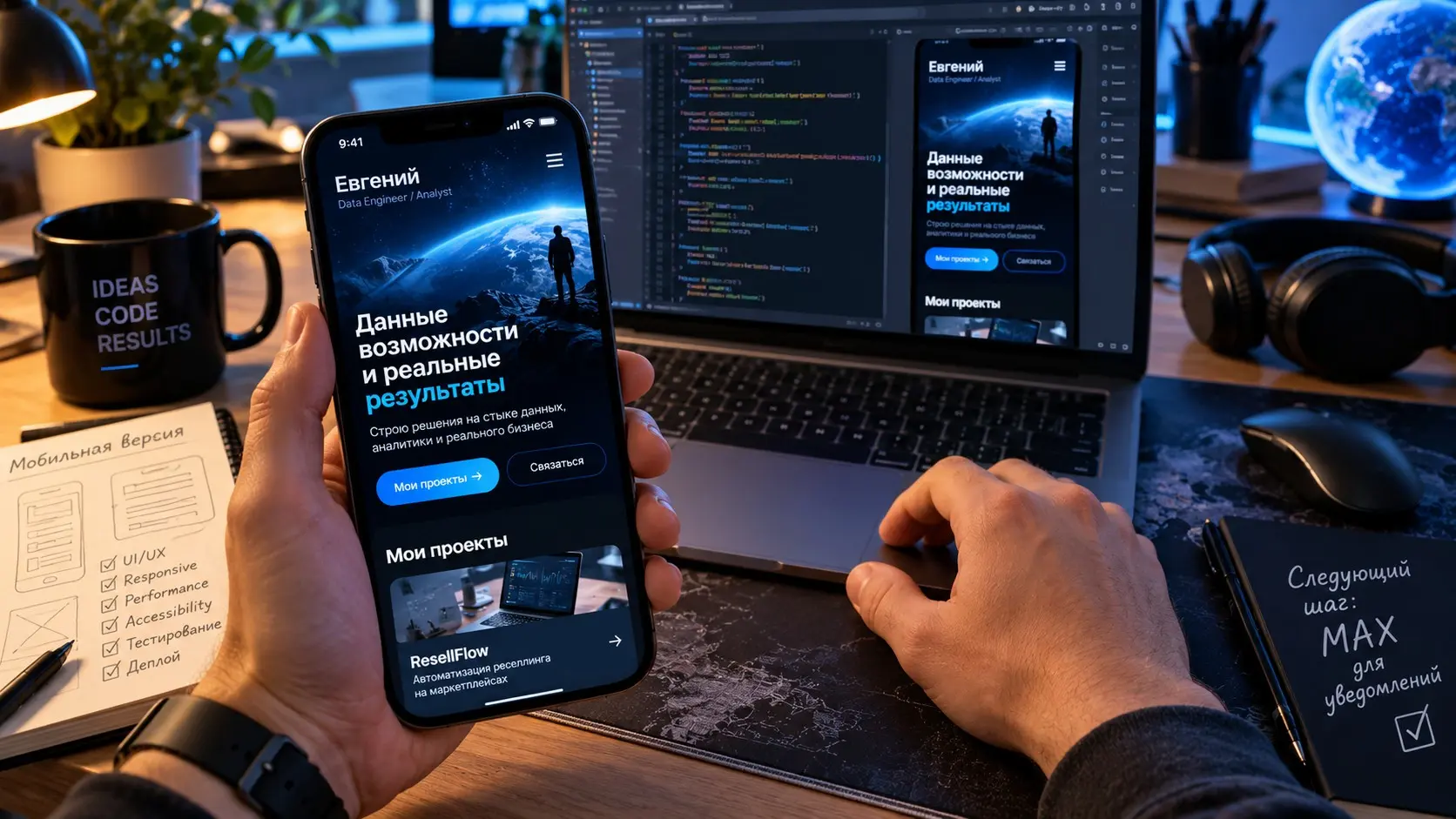Мобильная версия портфолио: как доработать существующий fron | Сетка — социальная сеть от hh.ru