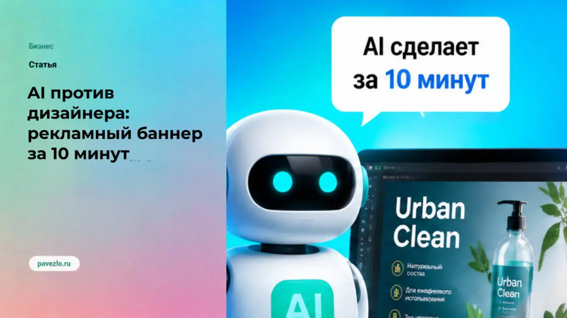 AI против дизайнера: рекламный баннер за 10 минут | Сетка — социальная сеть от hh.ru