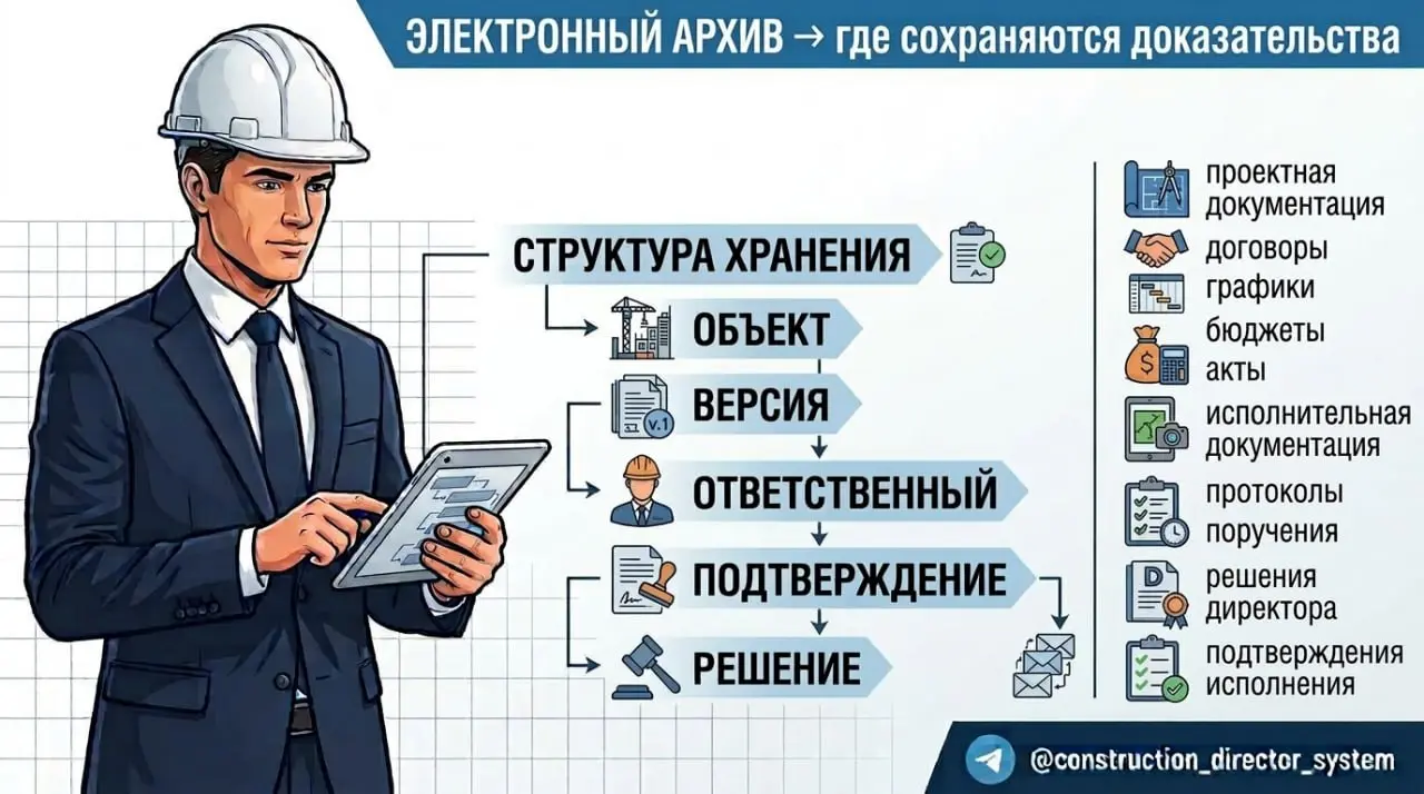 4️⃣ Электронный архив → где сохраняются доказательства
Электронный архив — это не просто набор папок | Сетка — социальная сеть от hh.ru