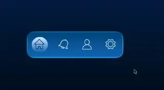 Animated gooey menu bar - меню с "липкой" анимацией при переходе с одного раздела на другой.
https://codepen.io/samritha/pen/ExWxELr | Сетка — социальная сеть от hh.ru