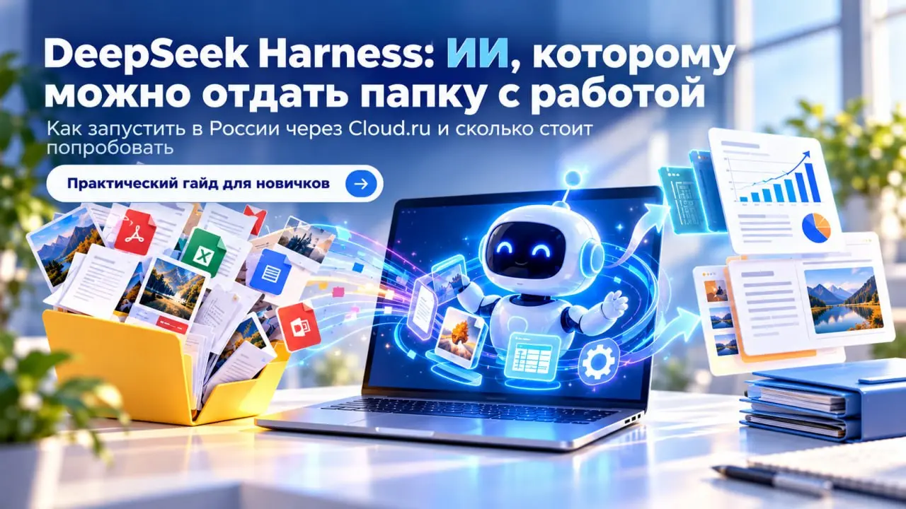 🤖 ИИ, которому можно просто отдать папку с работой: бесплатный DeepSeek Harness превращает нейросеть в настоящего помощника — локально, прямо у вас на ПК
⚡️Не загружать документы по одному в чат, не к... | Сетка — социальная сеть от hh.ru