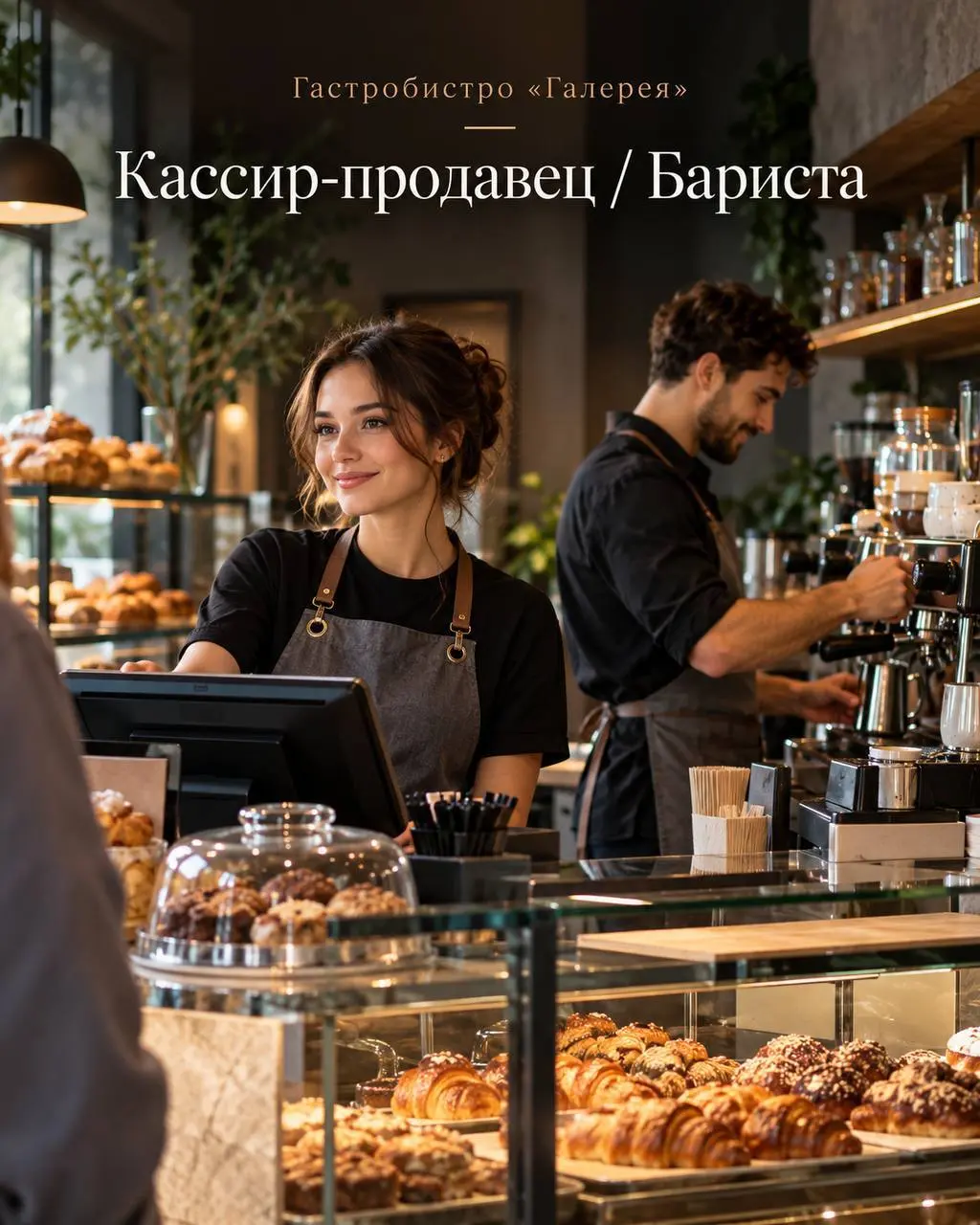 1️⃣КАССИР-ПРОДАВЕЦ - от 4000₽/смена + чаевые
2️⃣БАРИСТА - от 3700₽/смена + чаевые
гастробистро «Галерея»
• Люберцы, ул | Сетка — социальная сеть от hh.ru
