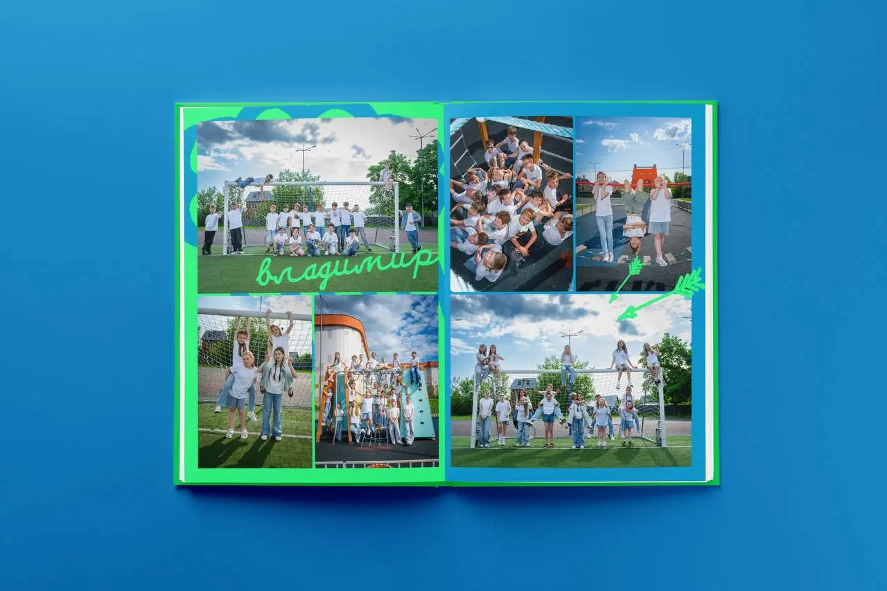 «Началка пройдена» — новый дизайн выпускного альбома для 4 класса 🎒
Яркий, дерзкий, живой и совсем не скучный: сочные цвета, рукописные элементы, линии фломастером, школьные заметки, крупные фотографи... | Сетка — социальная сеть от hh.ru