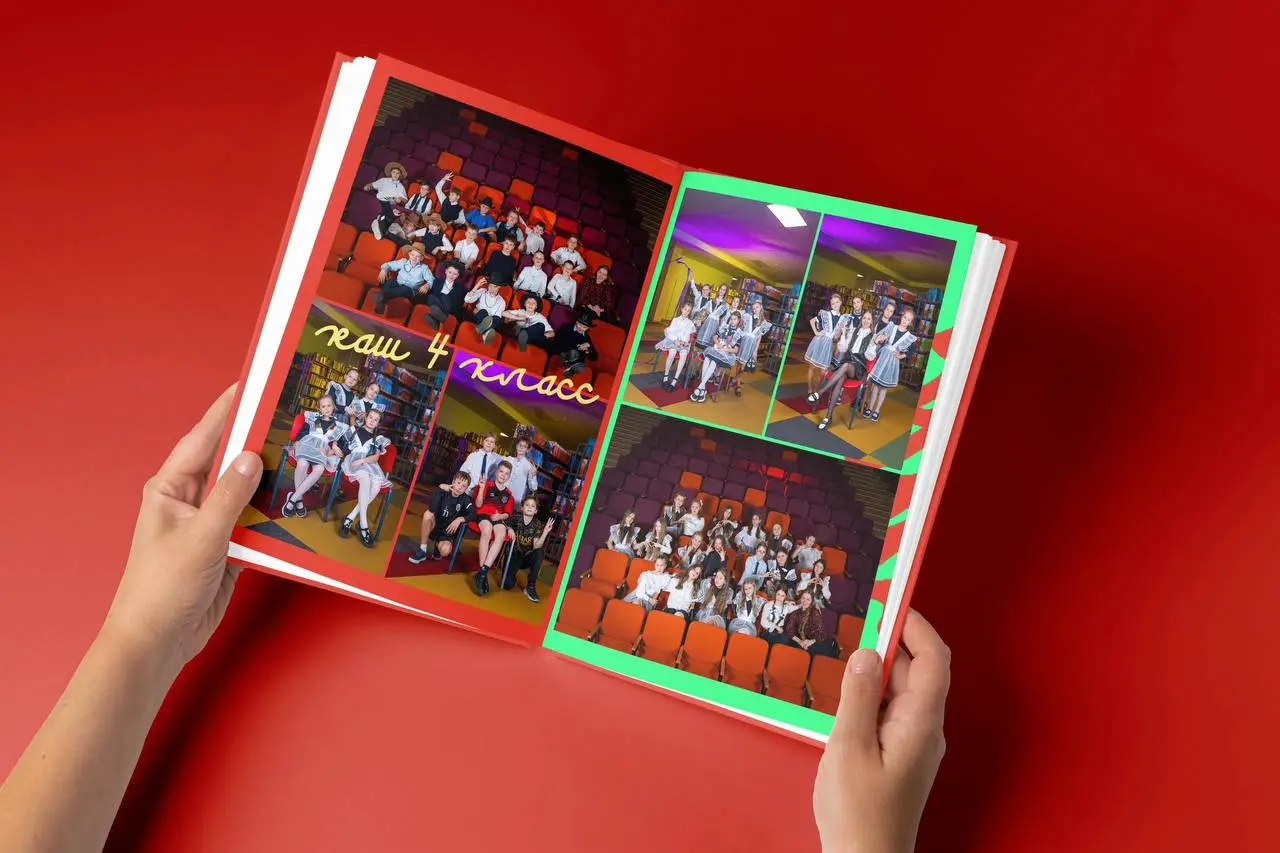 «Началка пройдена» — новый дизайн выпускного альбома для 4 класса 🎒
Яркий, дерзкий, живой и совсем не скучный: сочные цвета, рукописные элементы, линии фломастером, школьные заметки, крупные фотографи... | Сетка — социальная сеть от hh.ru
