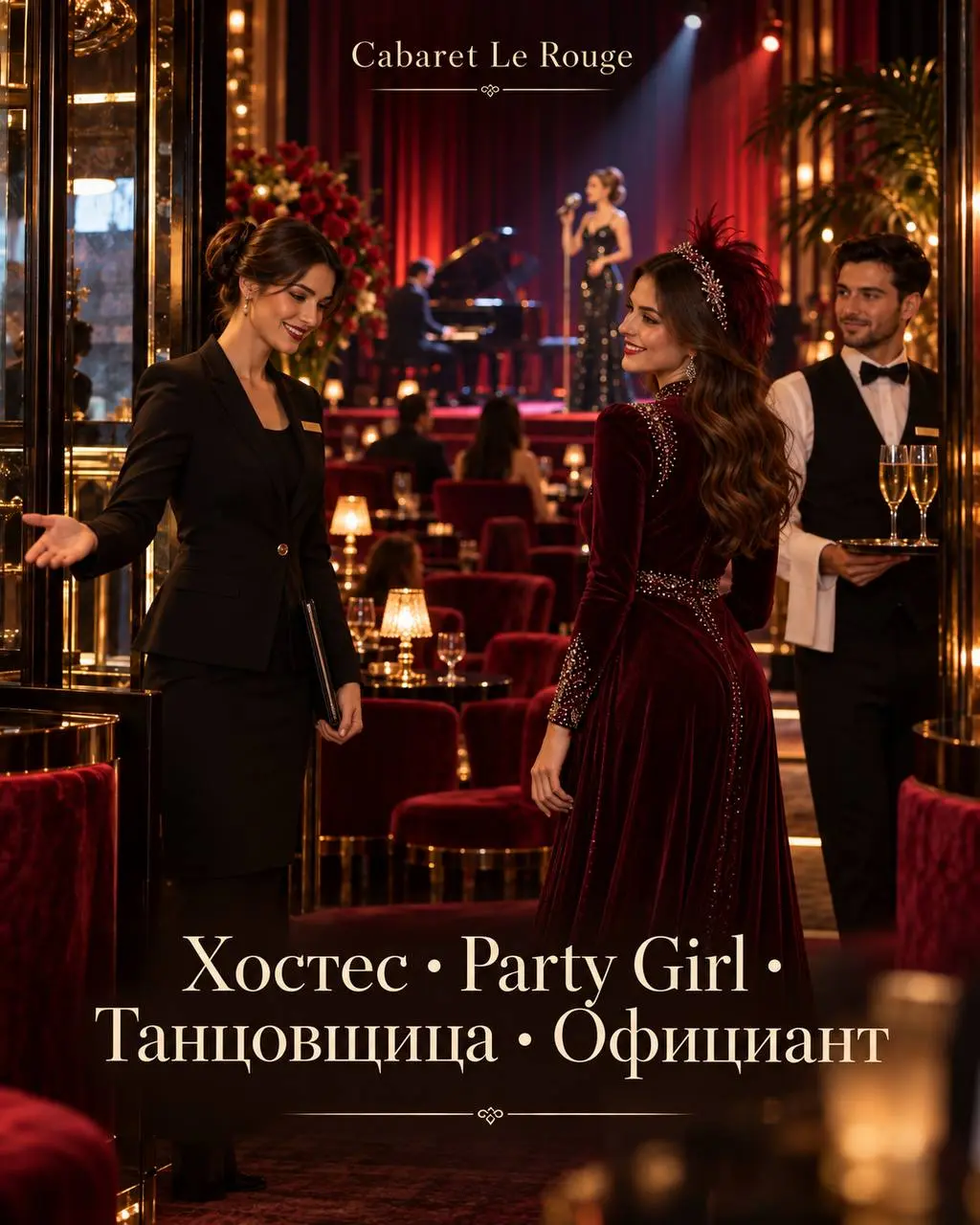 1️⃣ХОСТЕС,
2️⃣PARTY GIRL,
3️⃣ТАНЦОВЩИЦА,
4️⃣ОФИЦИАНТ
От 350 000₽
Cabaret Le Rouge
• Москва, м. Пушкинская
• Другое
• @kastingLeRouge
Полное описание вакансии размещено в Телеграм и Макс | Сетка — социальная сеть от hh.ru