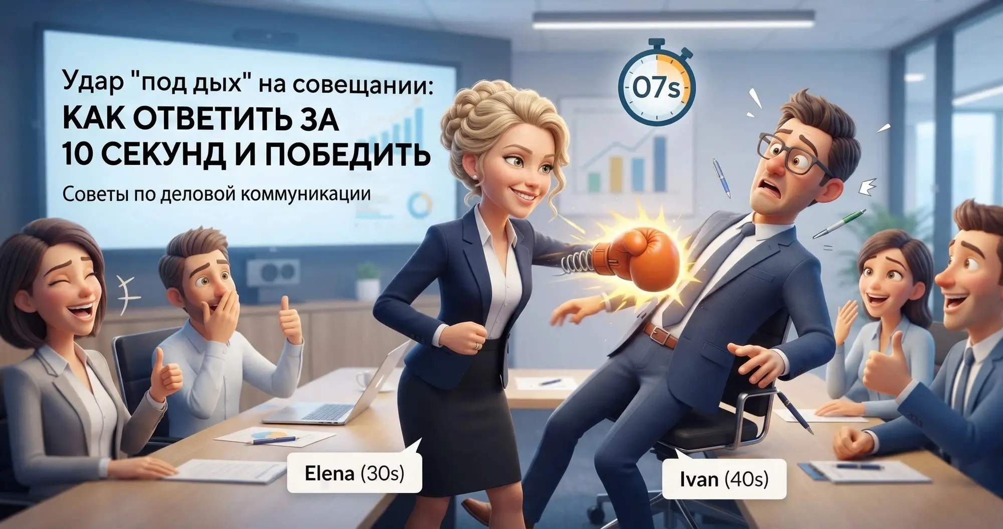 Удар "под дых" на совещании: как ответить за 10 секунд | Сетка — социальная сеть от hh.ru