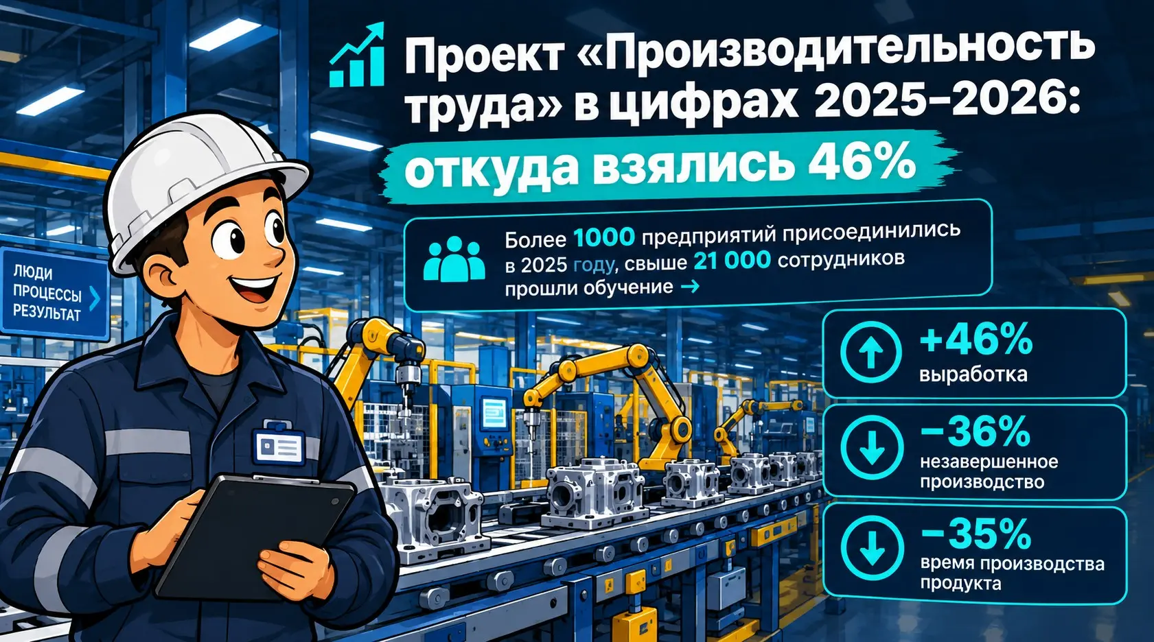 Проект Производительность труда в цифрах: откуда взялись 46% | Сетка — социальная сеть от hh.ru