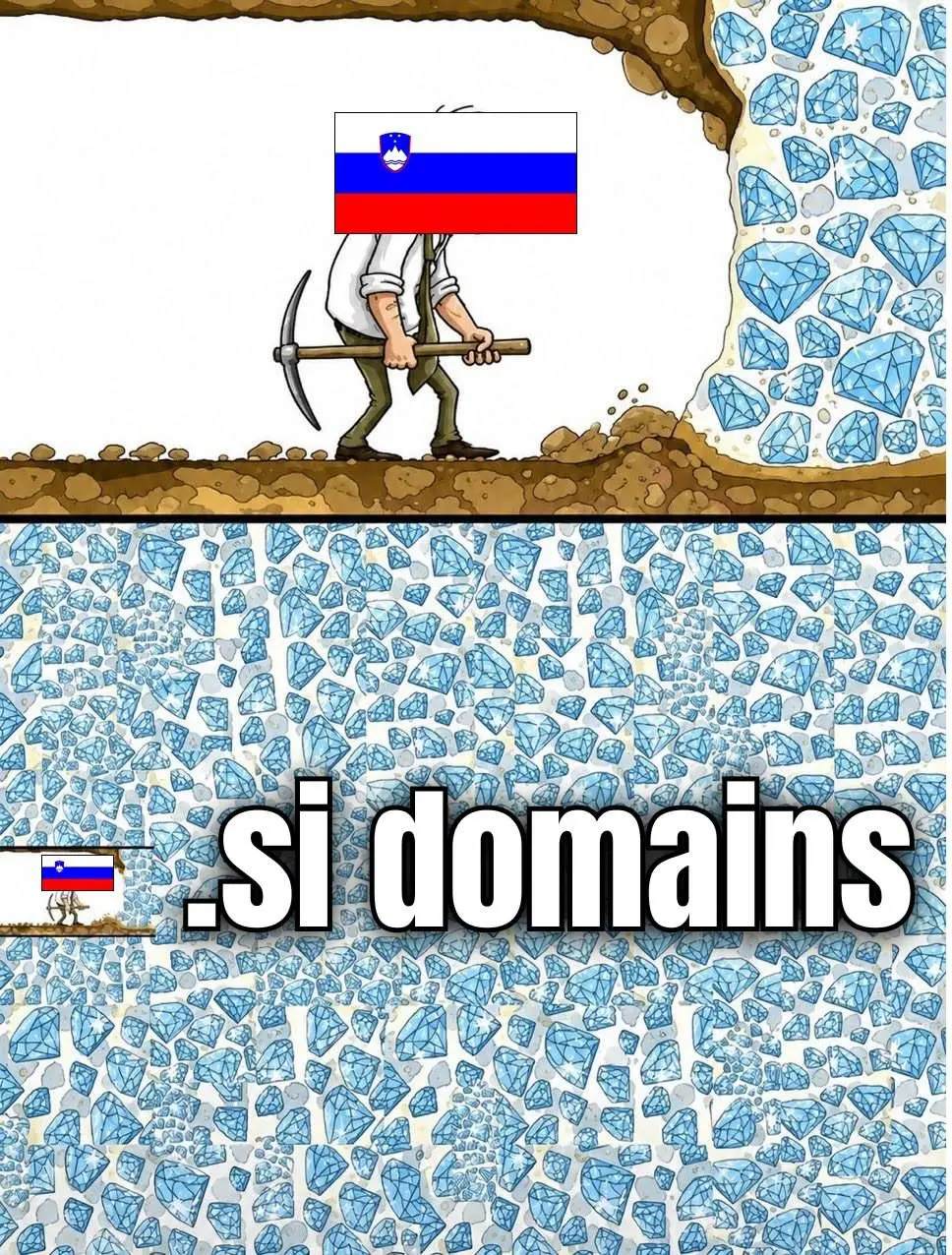 Жаль, не успел купить домен poso.si ... Помните, Трамп тут сказал, что надо говорить на AI, а SI и все побежали покупать домены Словении | Сетка — социальная сеть от hh.ru