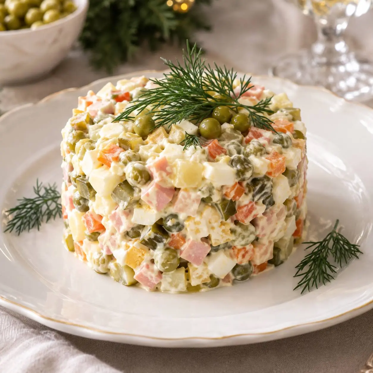 #оливье
Моя любимая ОЛИВЬЕШКА
докторская колбаса
(или отварные куриная грудка, язык говяжий 😋)
маринованные огурцы
свежий огурец
зеленое яблоко
консервированный горошек
яица 5-6 шт в крутую
свежая зел... | Сетка — социальная сеть от hh.ru