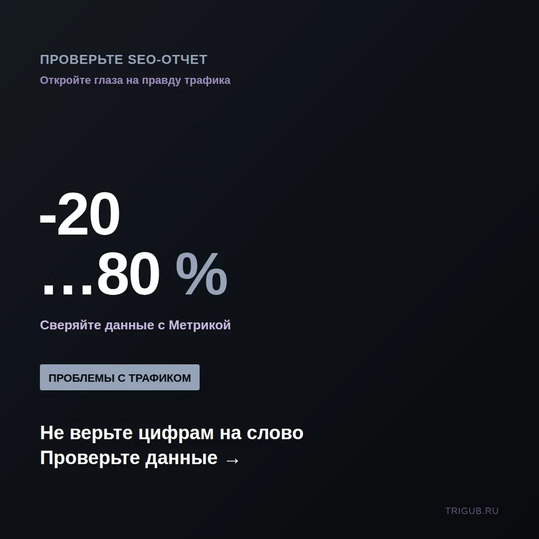 Как проверить SEO-отчет: 5 чисел из МетрикиБольшинство отчет | Сетка — социальная сеть от hh.ru