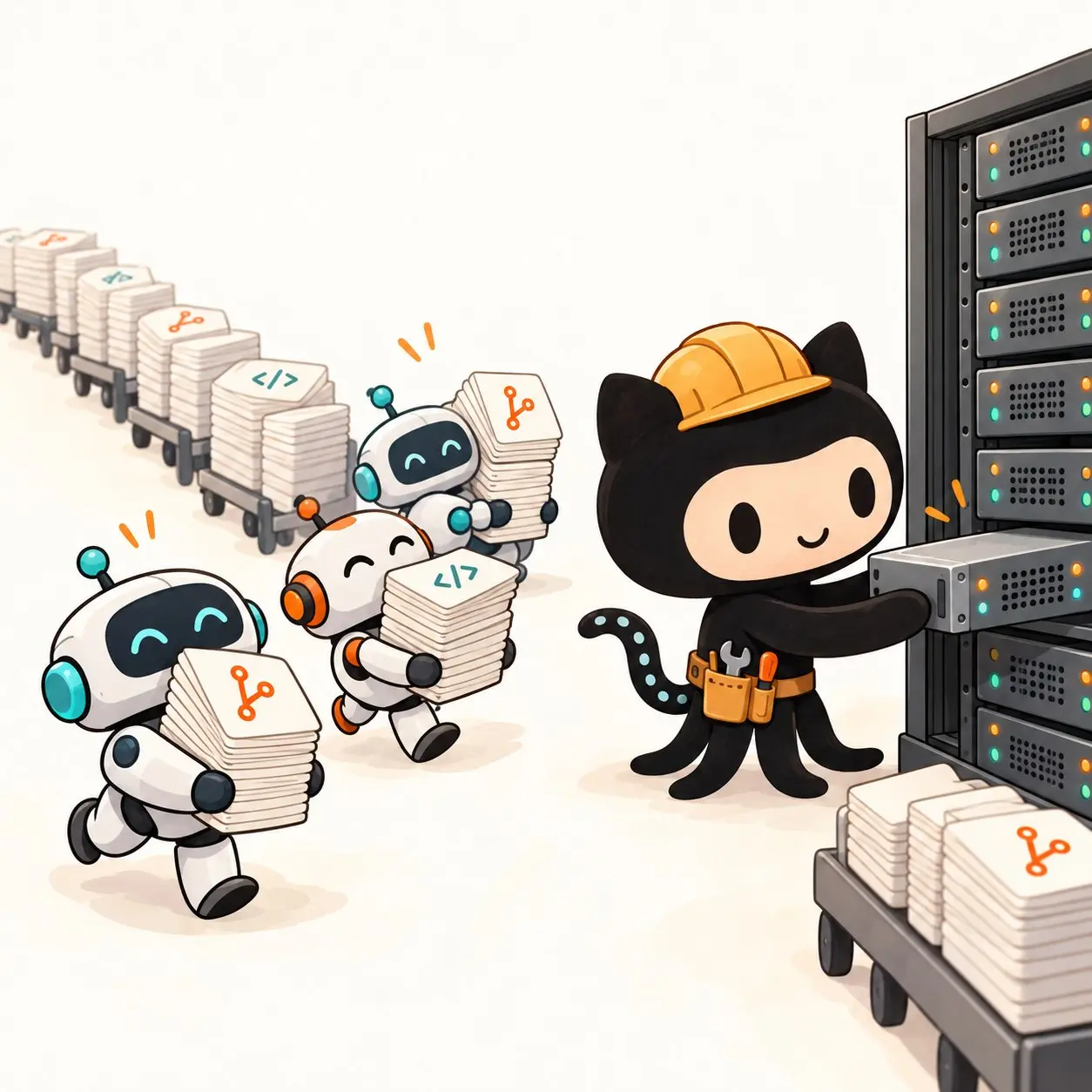 Агенты накоммитили. GitHub перестраивается
Вчера GitHub рассказал, как перестраивает Git-инфраструктуру под агентов | Сетка — социальная сеть от hh.ru