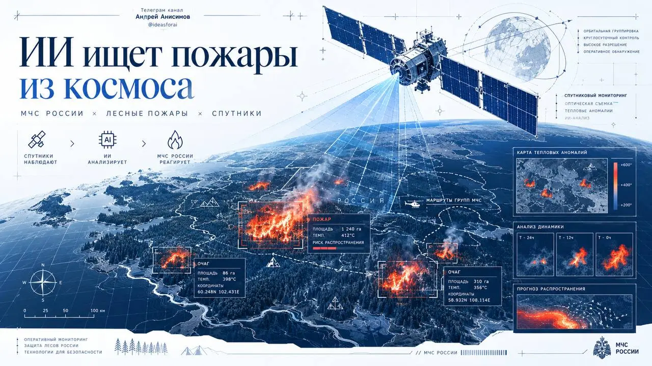 ИИ в США ищет пожары из космоса | Сетка — социальная сеть от hh.ru