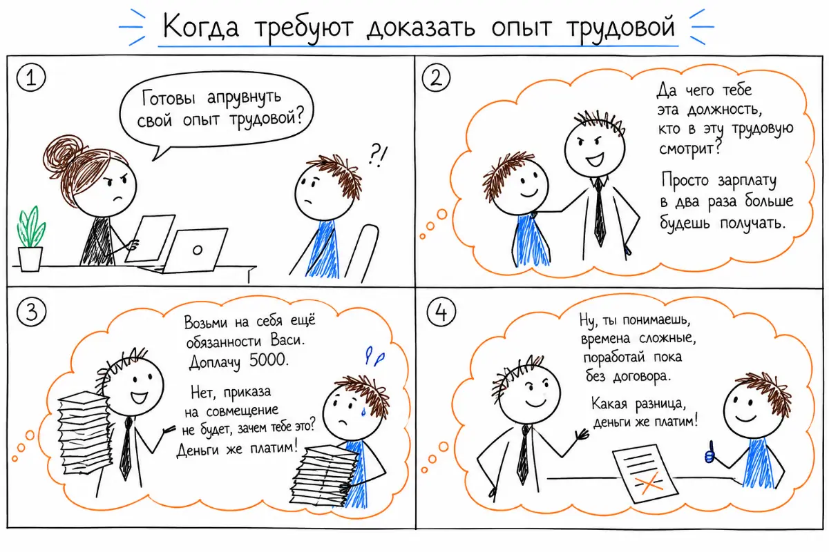 Вот так выглядит сейчас подтверждение опыта трудовой | Сетка — социальная сеть от hh.ru