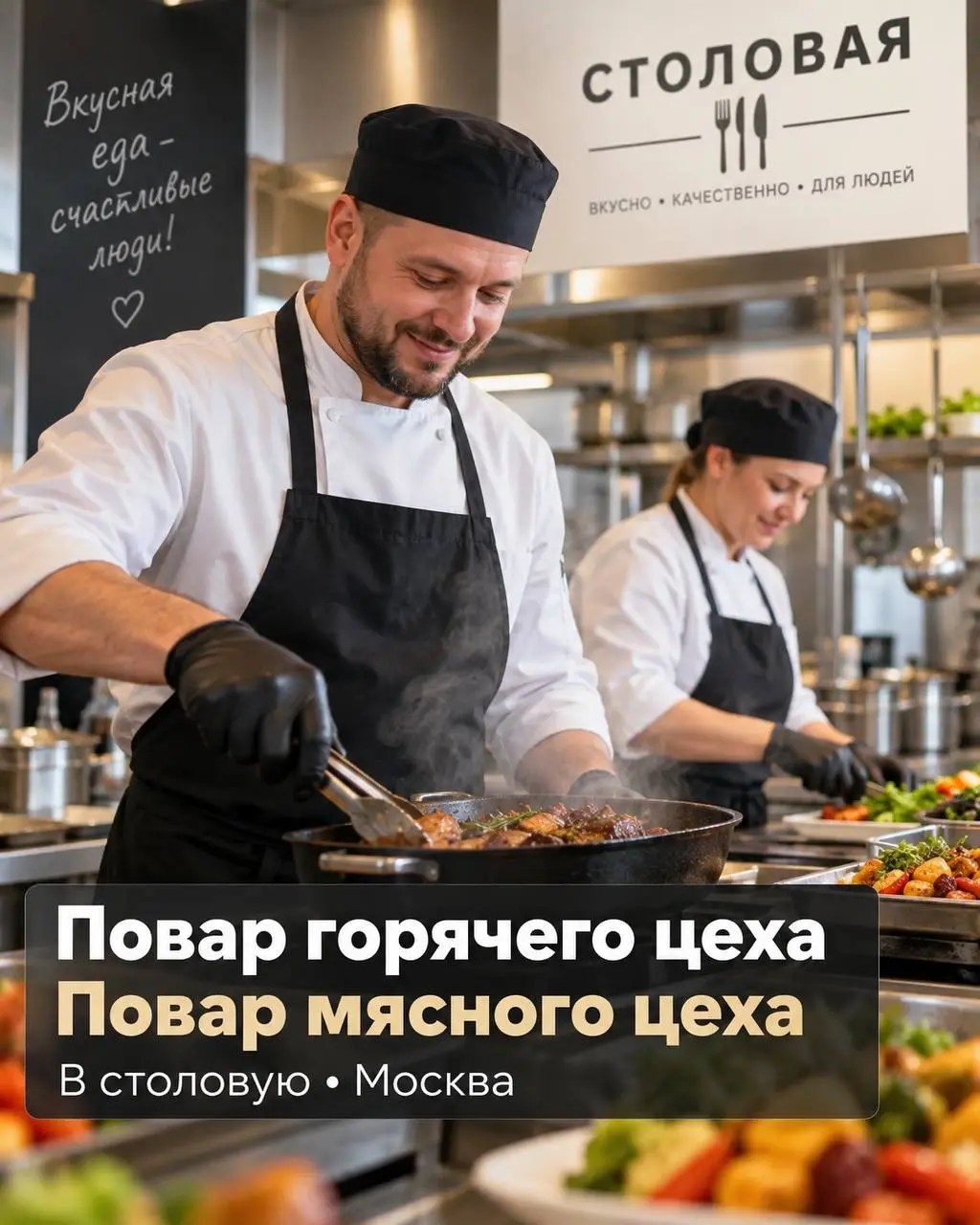 1️⃣ПОВАР ГОРЯЧЕГО ЦЕХА,
2️⃣ПОВАР МЯСНОГО ЦЕХА
5 500₽/смена - 6 000₽/смена
столовая
• Москва, м. Проспект Мира
• Рестораны/Кафе
• +79099071733
Полное описание вакансии размещено в Телеграм и Макс | Сетка — социальная сеть от hh.ru