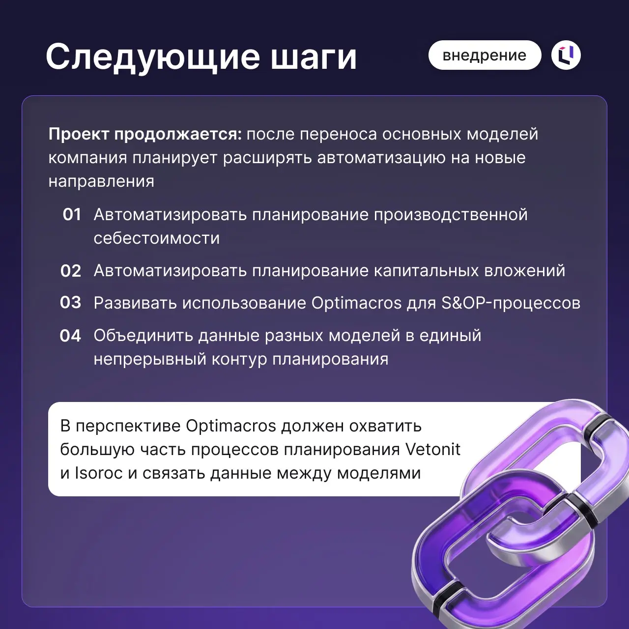 📊 Vetonit и Isoroc перевели финансовое планирование в Optimacros
С 2019 года бренды использовали Board International для планирования и аналитики | Сетка — социальная сеть от hh.ru