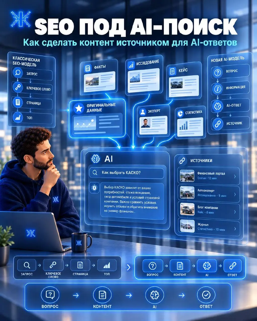 ⚡️⚡️⚡️AI-поиск меняет главный вопрос в SEO | Сетка — социальная сеть от hh.ru