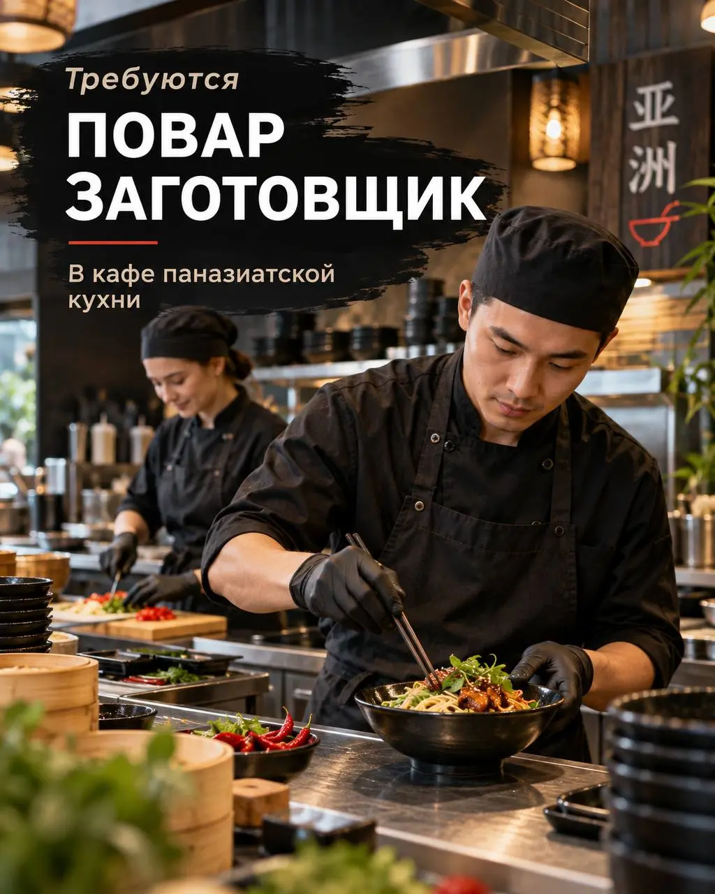 1️⃣ПОВАР - от 5500₽/смена
2️⃣ЗАГОТОВЩИК - от 4600₽/смена
кафе паназиатской кухни
• Москва, м | Сетка — социальная сеть от hh.ru