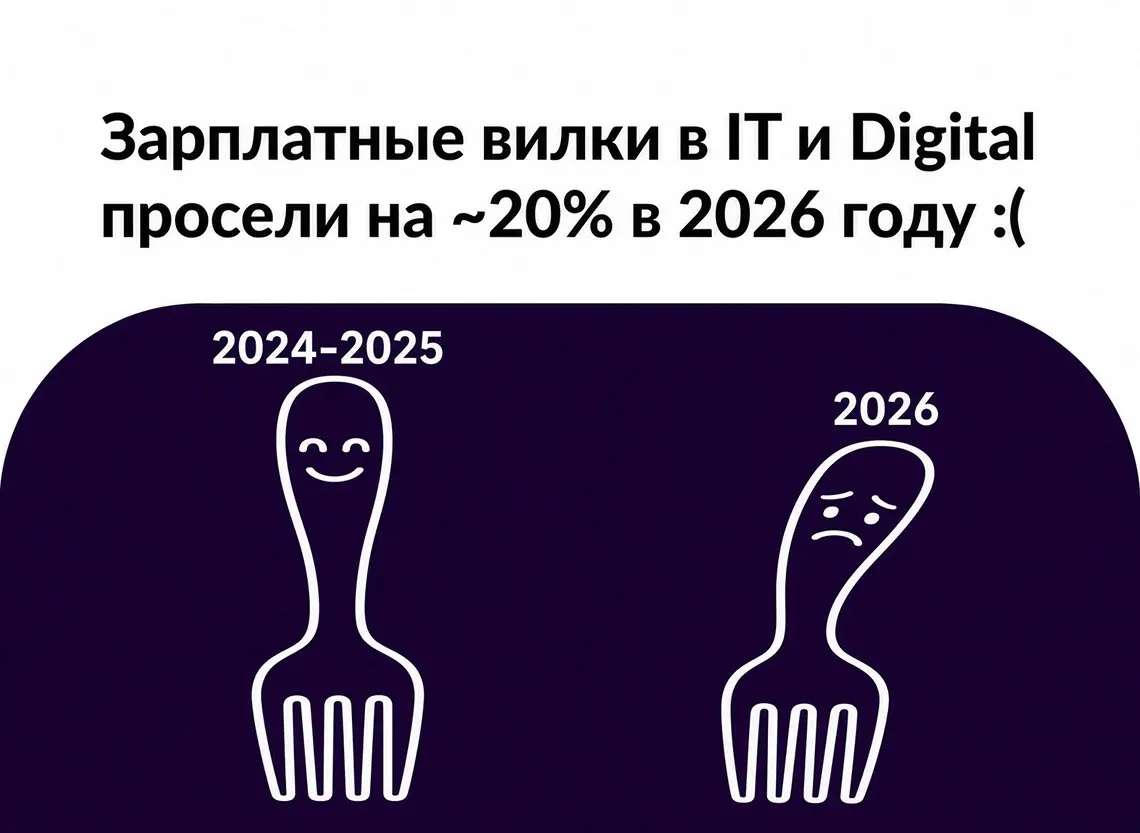 Зарплатные вилки снижаются в IT и Digital | Сетка — социальная сеть от hh.ru