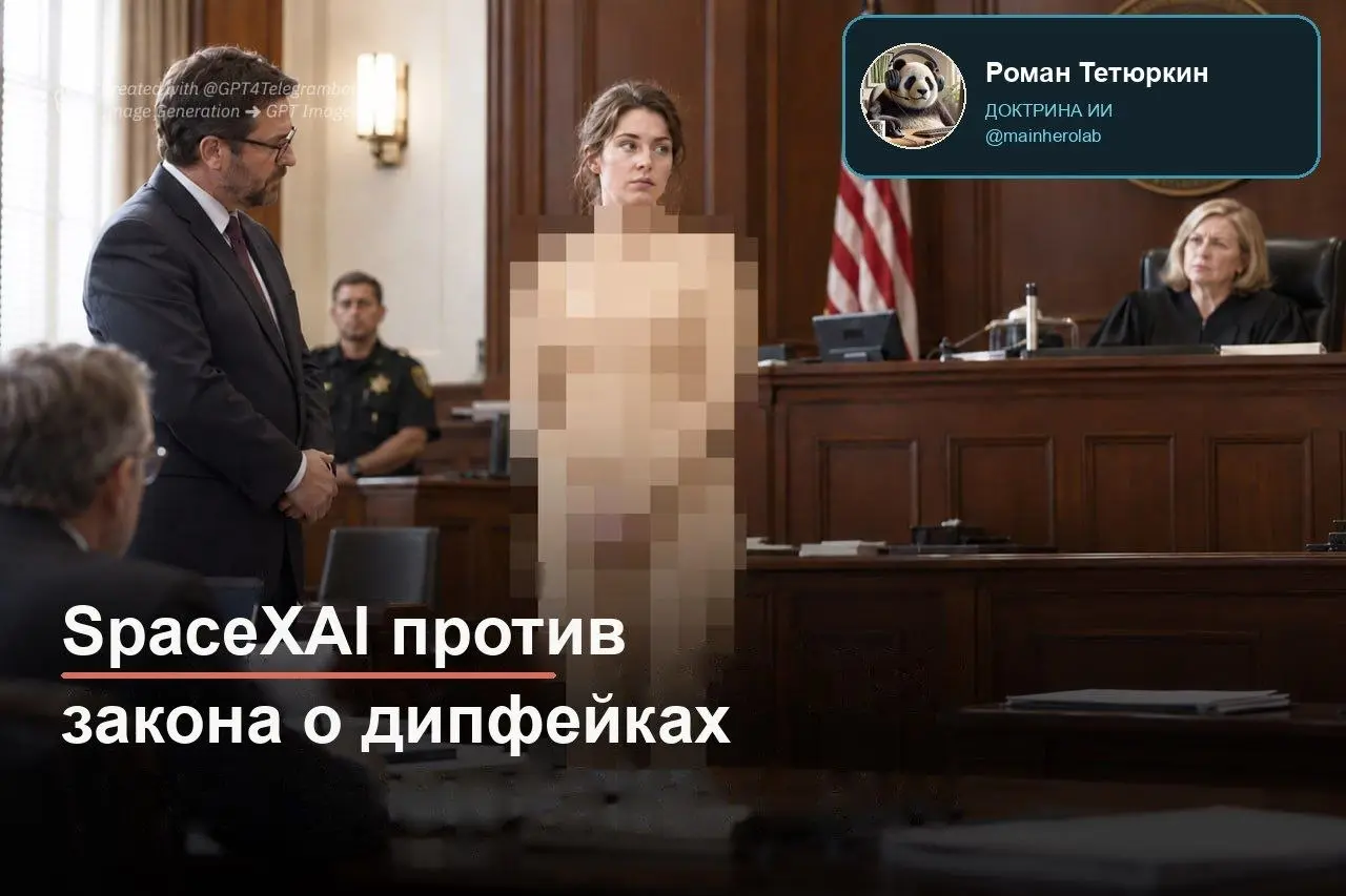 Суд США временно разрешил ИИ-«обнажение»
SpaceXAI Илона Маска добилась временной приостановки действия закона Миннесоты, запрещающего создание откровенных дипфейков реальных людей с помощью ИИ | Сетка — социальная сеть от hh.ru