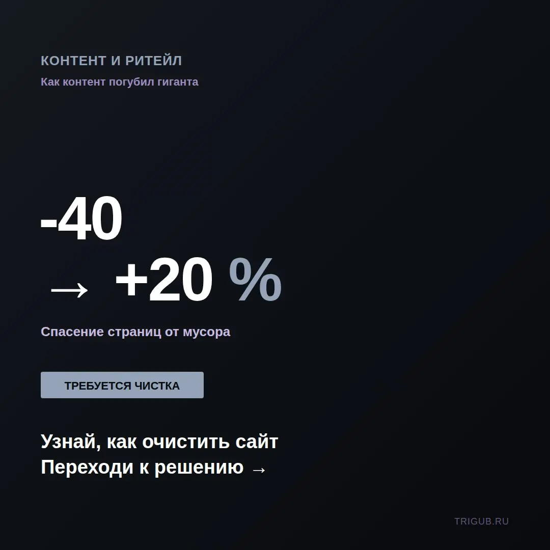 Миллионы на свалку: как контент погубил гигант ритейла | Сетка — социальная сеть от hh.ru