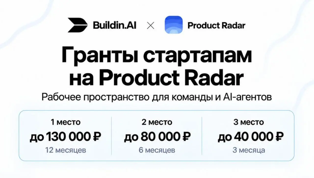 Buildin 💙 Product Radar
Buildin.ai — рабочее пространство для документов, задач, баз знаний, интеллект-карт и AI агентов | Сетка — социальная сеть от hh.ru