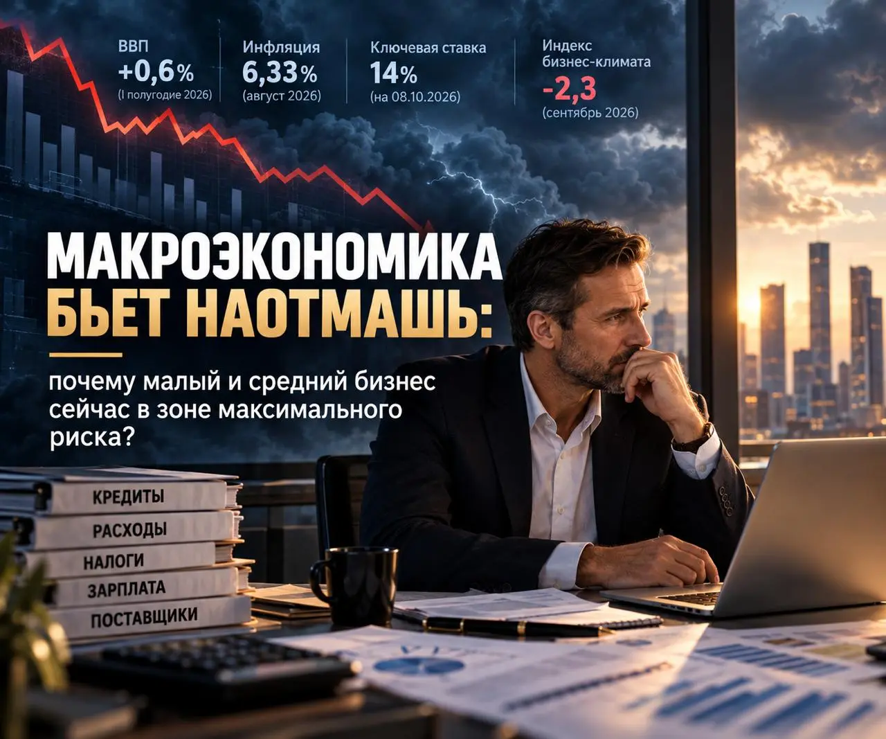 📉 ПОЧЕМУ ЗАМЕДЛЕНИЕ ЭКОНОМИКИ ОСОБЕННО ОПАСНО ДЛЯ МАЛОГО И СРЕДНЕГО БИЗНЕСА
Когда экономика замедляется, слабая система управления становится для компании не меньшей угрозой, чем падение спроса | Сетка — социальная сеть от hh.ru