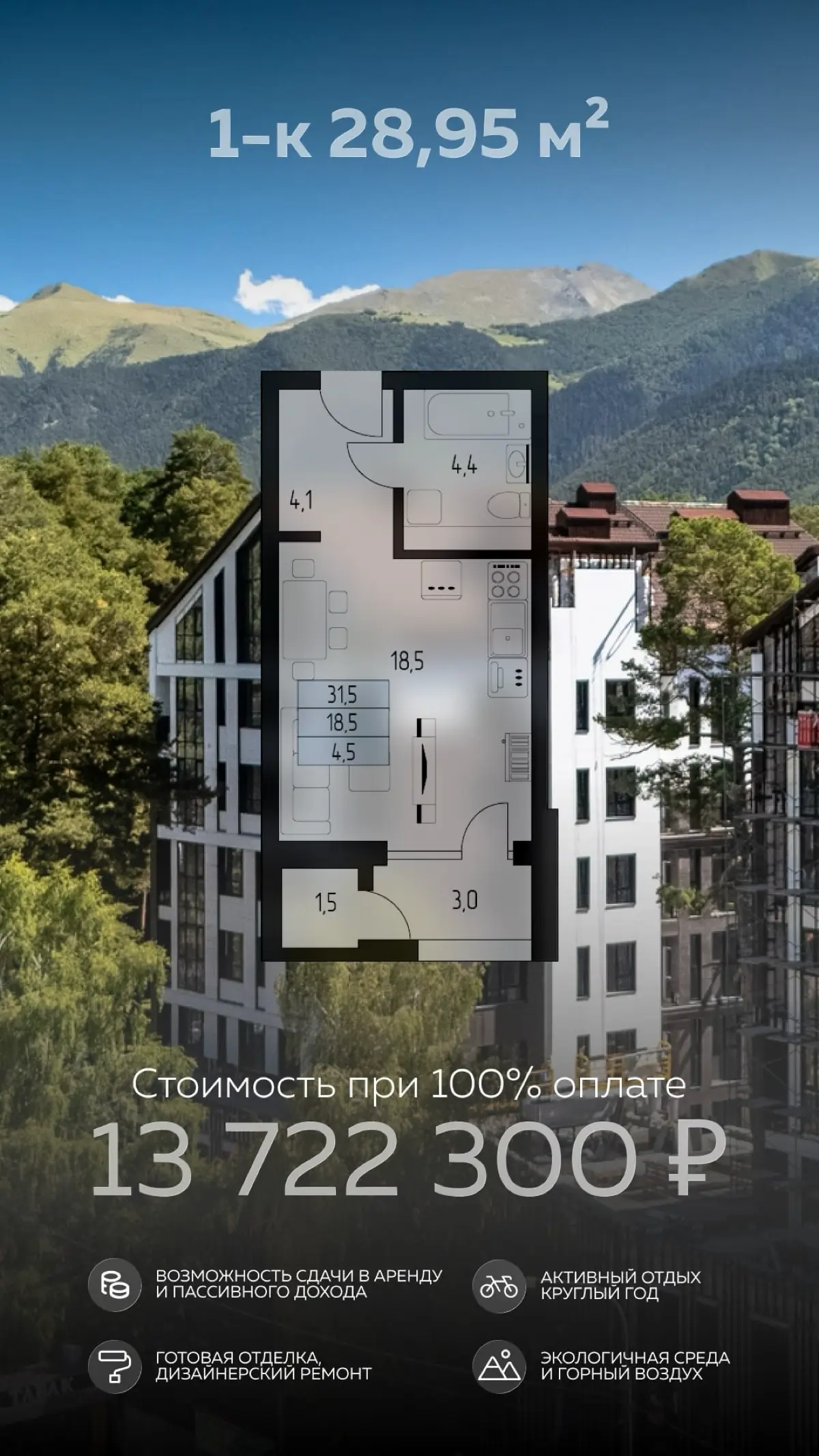 ⛰️Современный жилой комплекс в сердце горного курорта Архыз | Сетка — социальная сеть от hh.ru