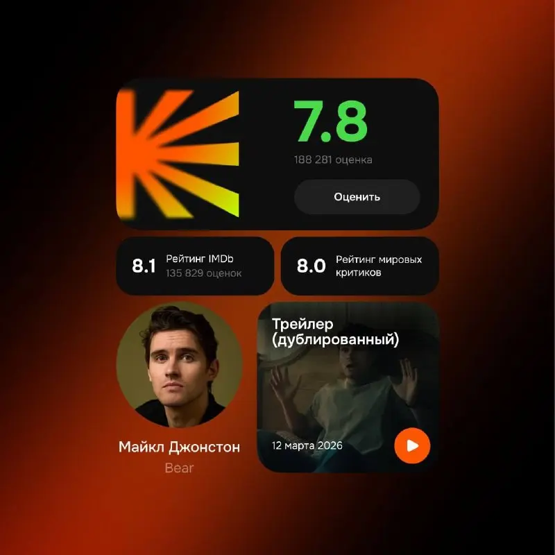 Давно не делал концепты, исправляюсь
Пофантазировал как мог бы выглядеть новый Кинопоиск. А еще добавил ИИ-фичу, которая позволяет смотреть краткое описание фильма еще до перехода в карточку | Сетка — социальная сеть от hh.ru