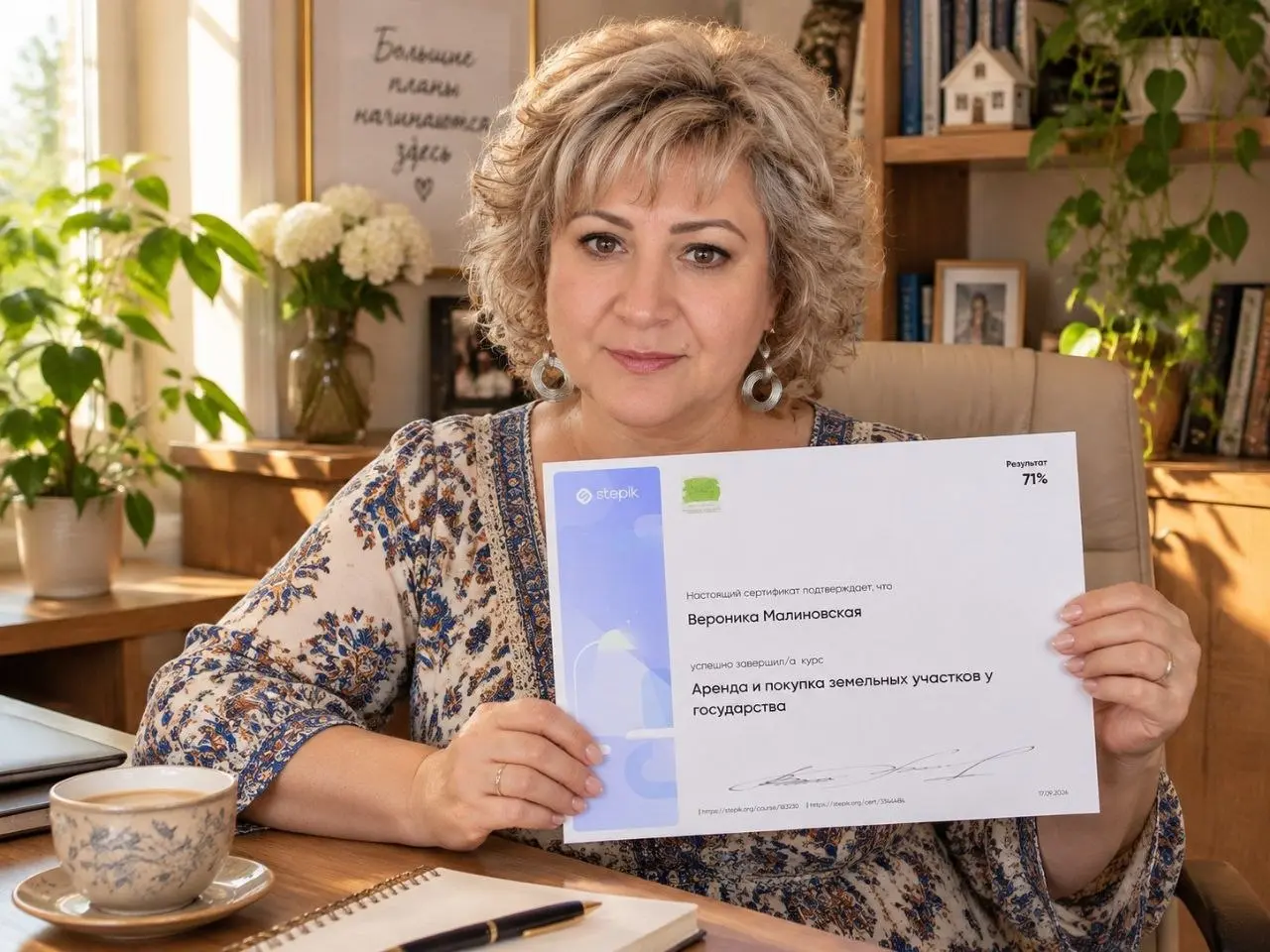 ЗЕМЛЯ У ГОСУДАРСТВА: ПЕРВЫЙ ШАГ СДЕЛАН! 🌿
Освоила большую часть курса по аренде и выкупу участков у государства и получила промежуточный сертификат | Сетка — социальная сеть от hh.ru