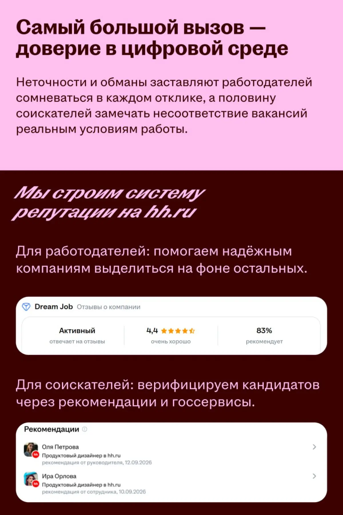 🌟 Хэдхантер будет измерять взаимный интерес соискателей и работодателей
CEO Хэдхантера Дмитрий Сергиенков открыл Headconf 2026 и рассказал про влияние ИИ на опыт взаимодействия участников рынка труда | Сетка — социальная сеть от hh.ru