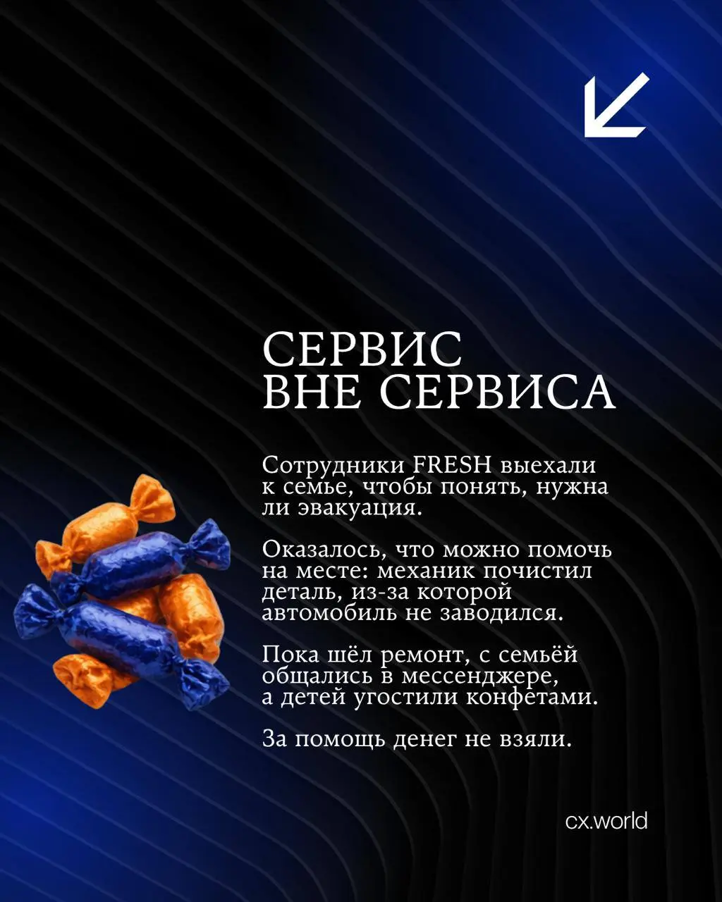 🚘 FRESH: две истории проекта «Искренний сервис»
Продолжаем серию историй CX World Awards прошлого года.
Сегодня — кейс из автомобильной сферы | Сетка — социальная сеть от hh.ru