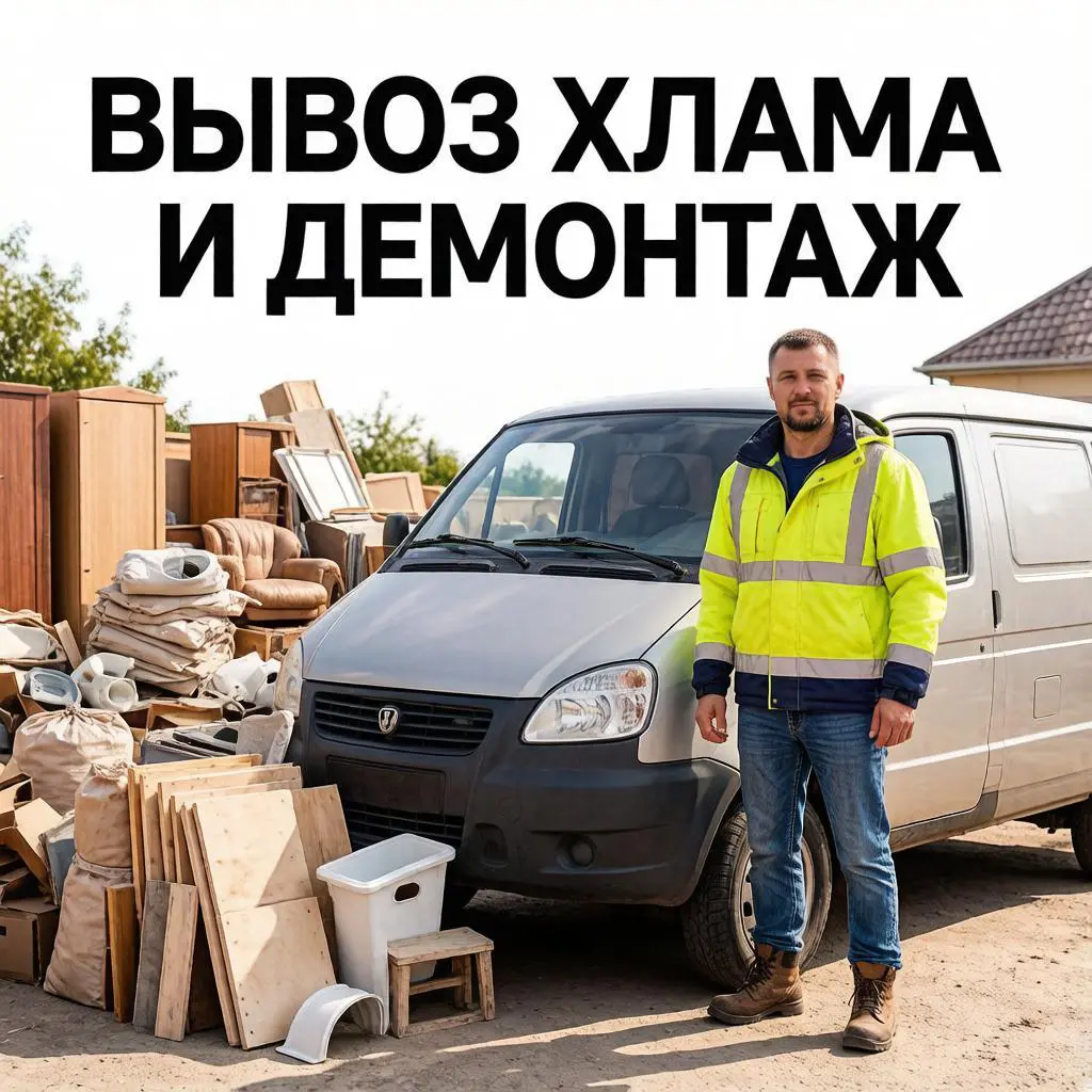 Вывоз хлама, демонтаж, вынос мебели. Без выходных. | Сетка — социальная сеть от hh.ru