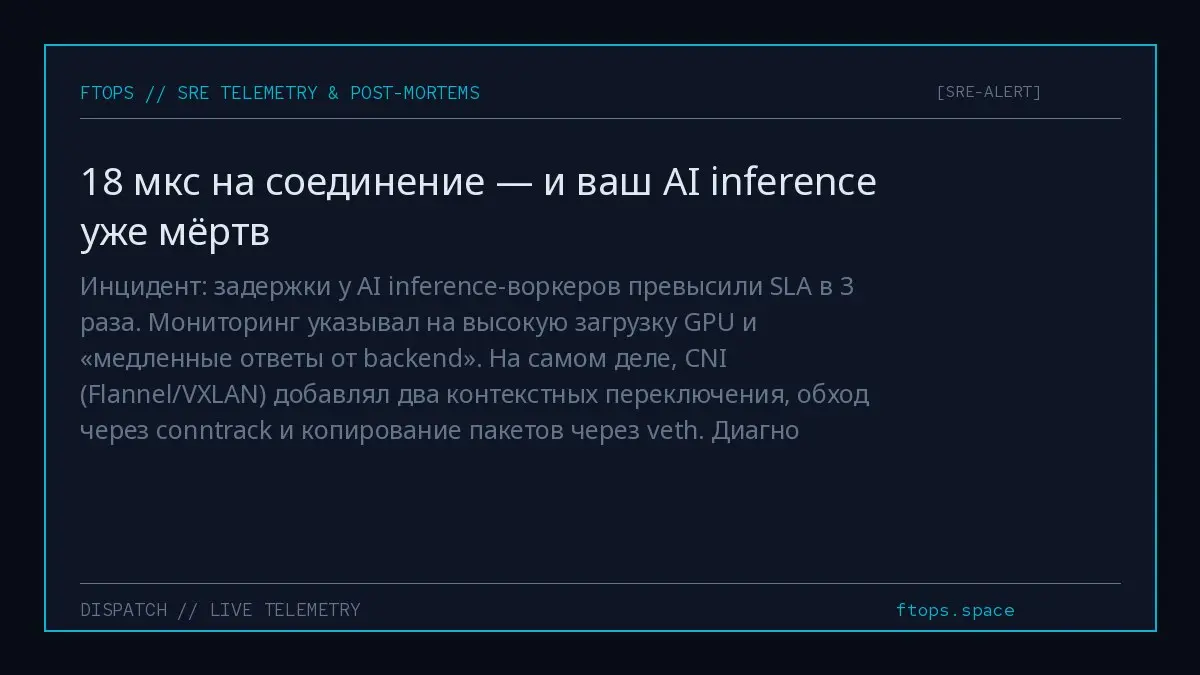 Инцидент: задержки у AI inference-воркеров превысили SLA в 3 раза. Мониторинг указывал на высокую загрузку GPU и «медленные ответы от backend» | Сетка — социальная сеть от hh.ru