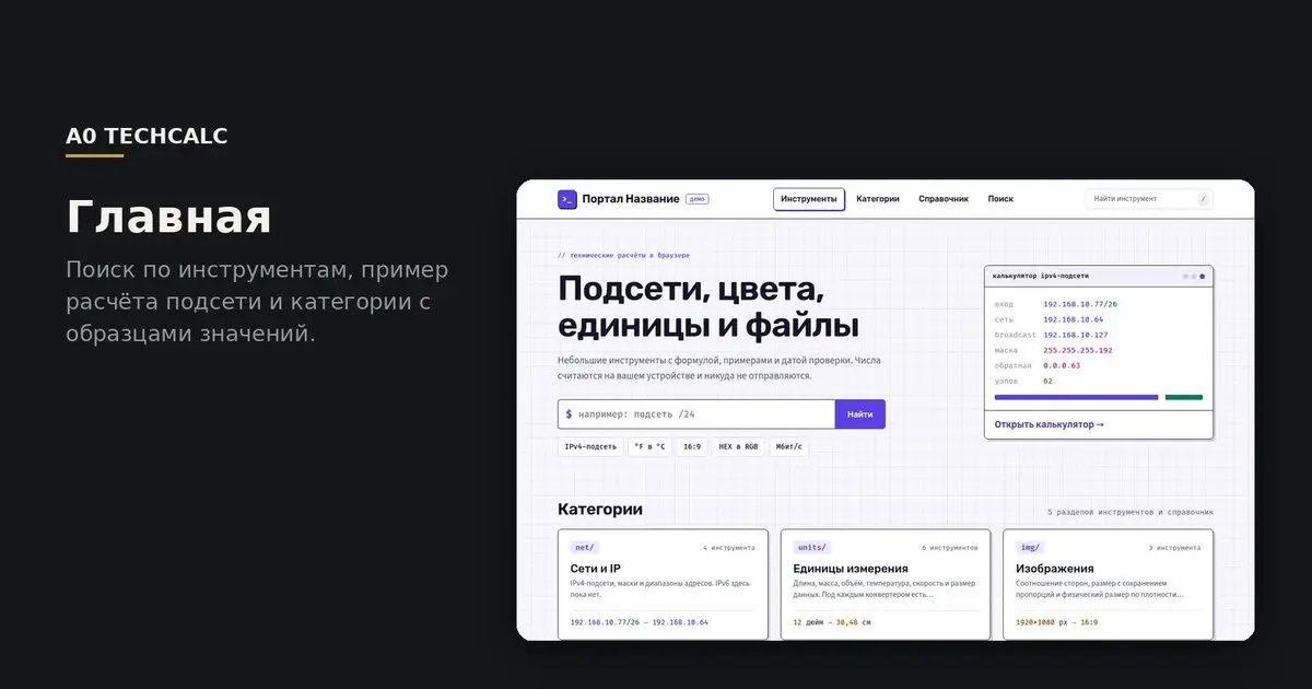 🛒 В продаже в нашем магазине ARCHIVE0
🌐 Запуск портала с техническими расчетами
Вебмастер открывает админ-панель и добавляет новый конвертер единиц через интерфейс, не правя код | Сетка — социальная сеть от hh.ru
