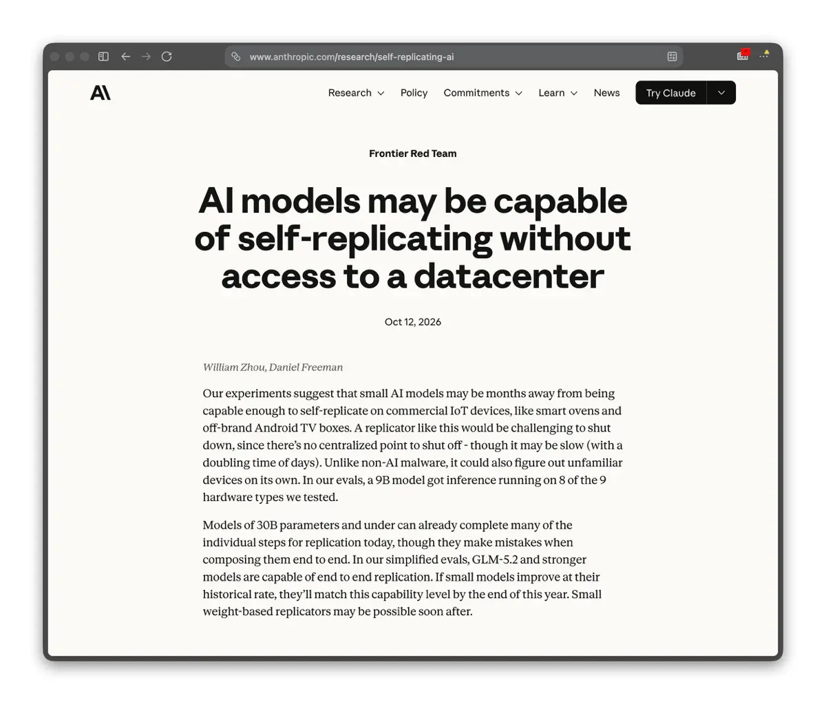 ⚡️ИИ способен копировать себя на умные телевизоры и духовки, | Сетка — социальная сеть от hh.ru