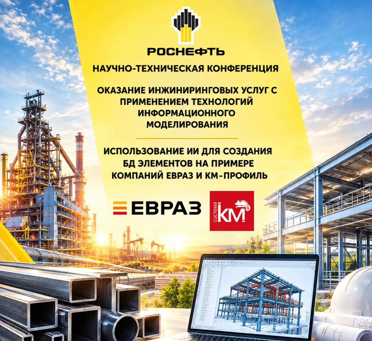 Роснефть: конференция ТИМ. Доклад ИИ / Евраз и КМ-профифиль | Сетка — социальная сеть от hh.ru