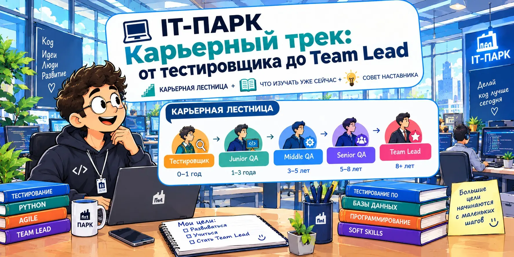 IT-ПАРК💻 Карьерный трек: от тестировщика до Team Lead | Сетка — социальная сеть от hh.ru